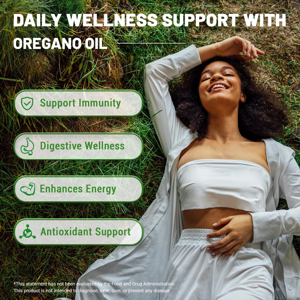 Puouoo 2 in 1 Oil of Oregano Capsules – Oregano Oil with Black Seed Oil (Carvacrol) | 300 Capsules