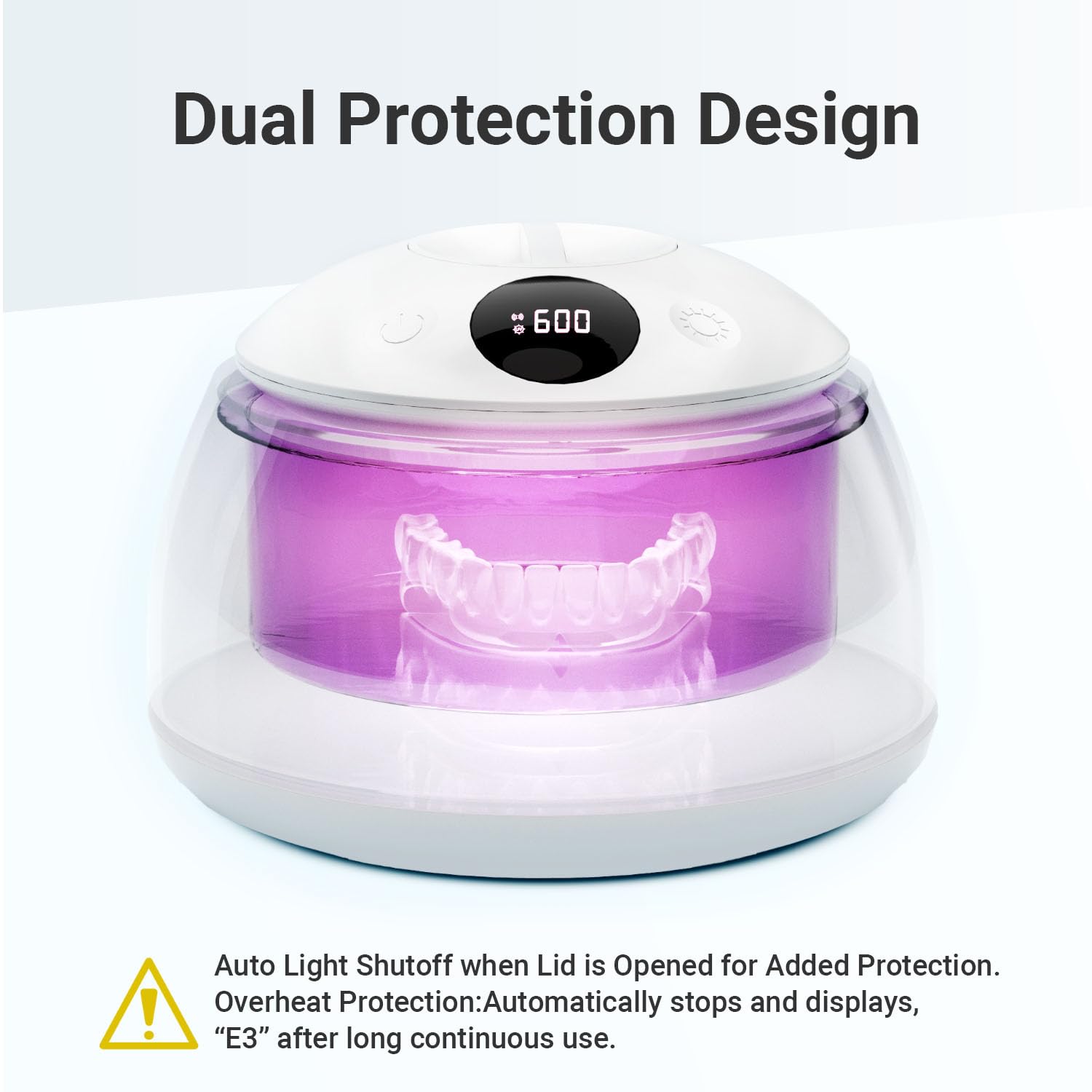 PUPDUMM Ultrasonic Retainer Cleaner – 45kHz, 200ml, Digital Timer