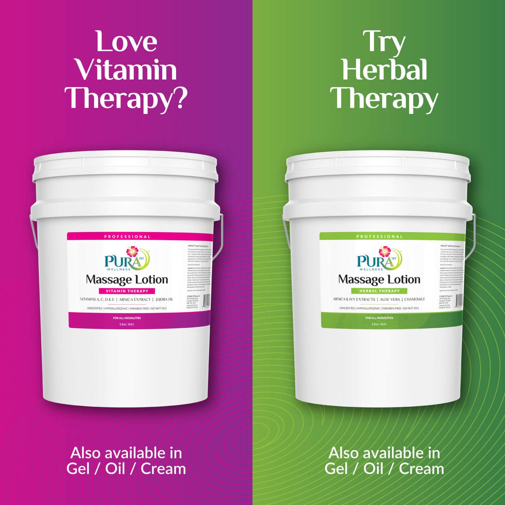 PURA 1st Vitamin Therapy Massage Lotion – 5 Gallon Unscented, Vitamin E, Hypoallergenic