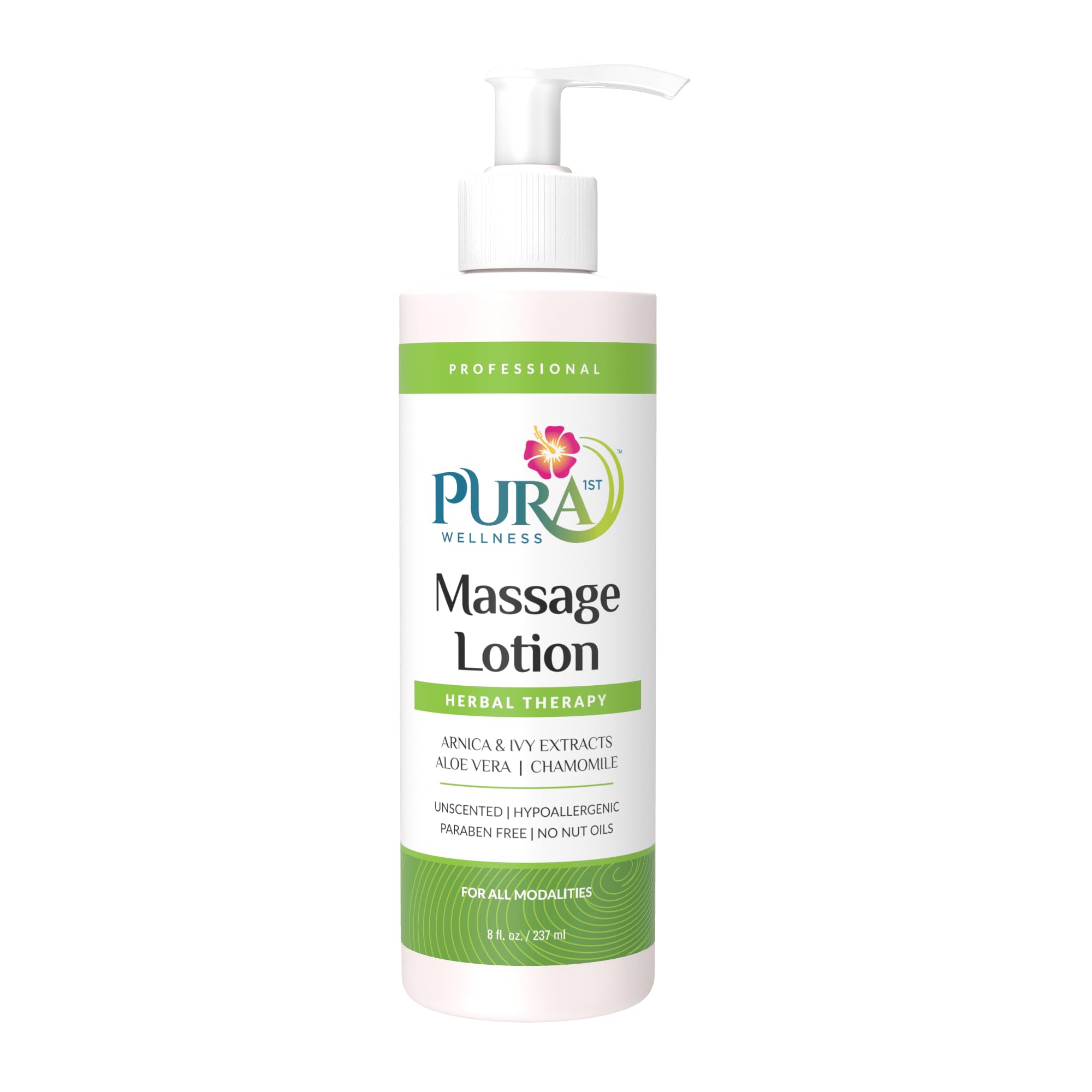 PURA 1st Wellness Professional Massage Lotion 8oz – Unscented, Hypoallergenic