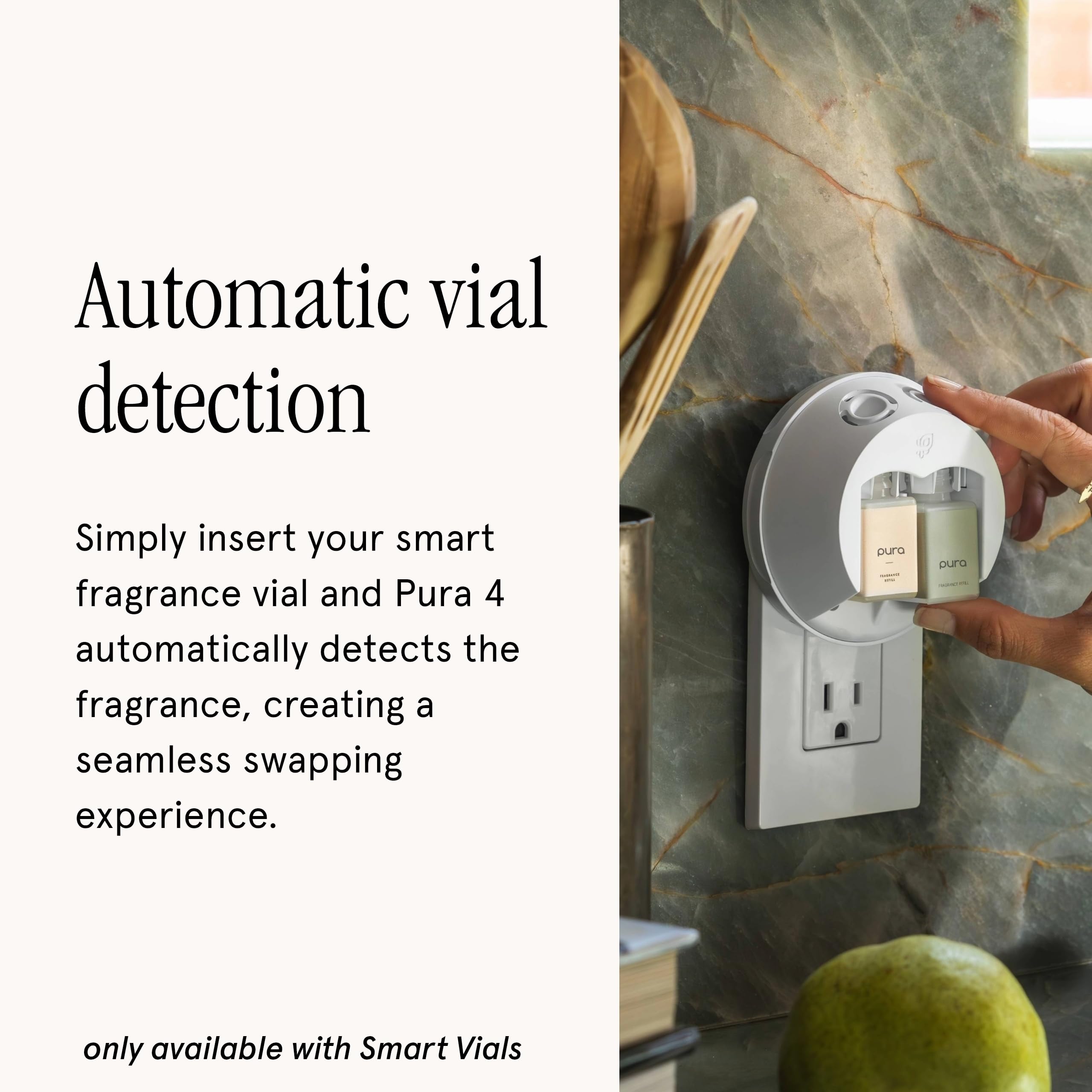 Pura 4 Smart Diffuser Starter Set – Home Fragrance with Original + Fir & Grapefruit Refills