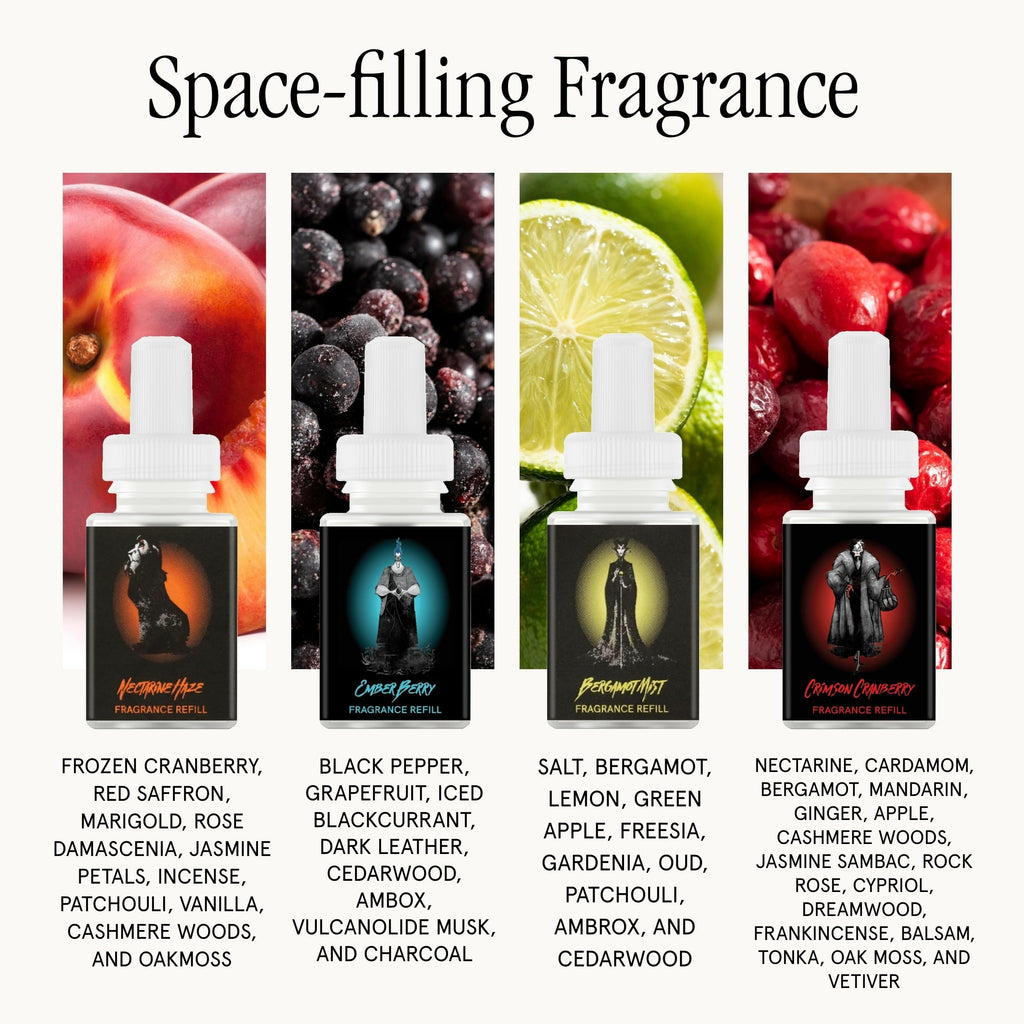 Pura 4 Smart Home Fragrance Starter Set – Cruella, Hades, Maleficent, Scar