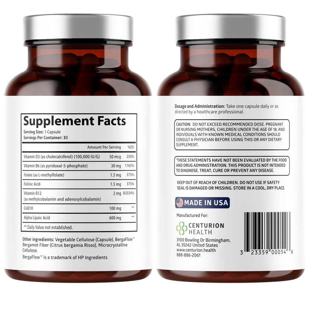Puralor DN Nerve Support – Advanced Neuropathy, Vegan, Non-GMO, 30 Capsules