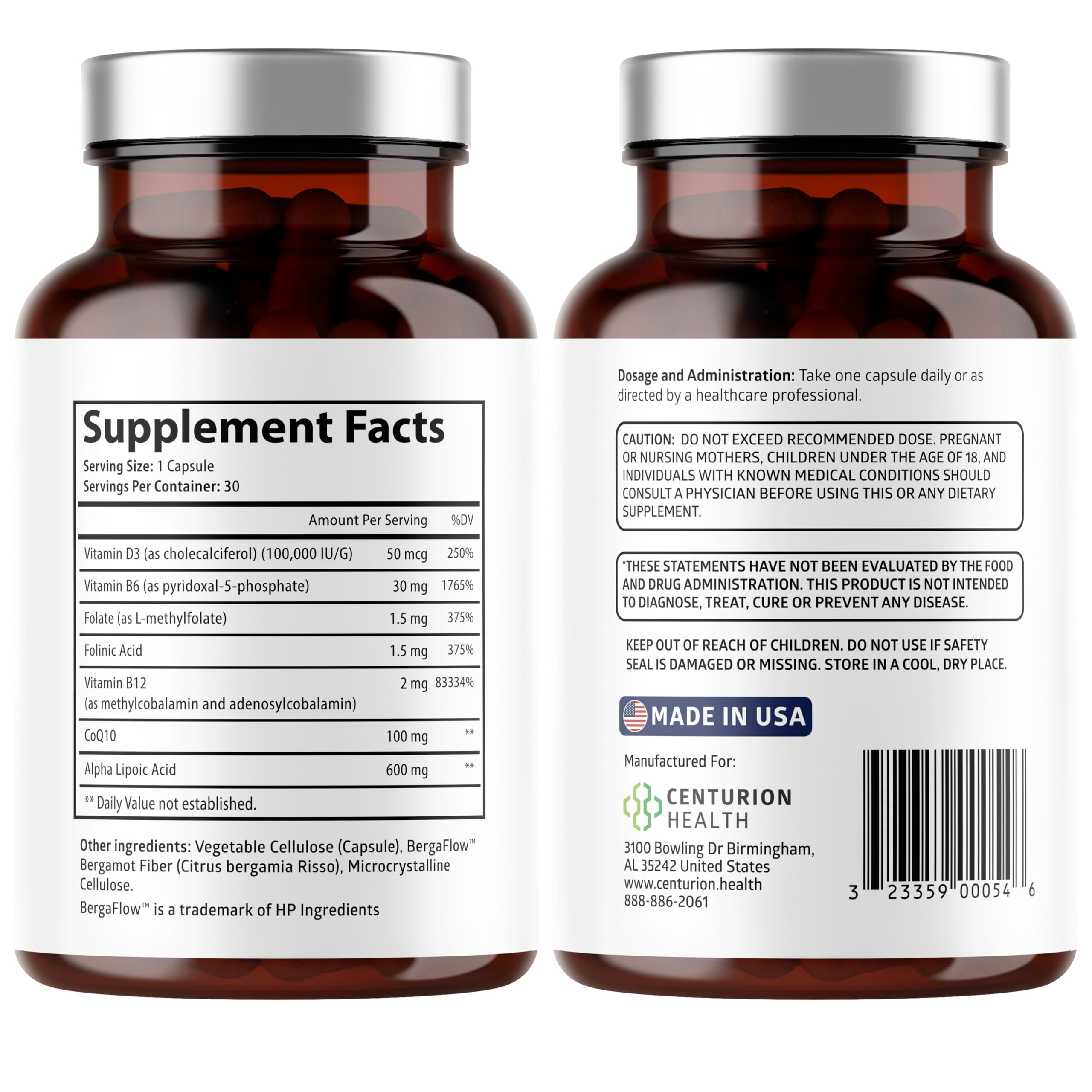Puralor DN Nerve Support – Advanced Neuropathy, Vegan, Non-GMO, 30 Capsules