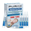 PURAX Saline Solution 0.9% | Pre-Mixed Nasal Rinse, 15x20ml Ampoules