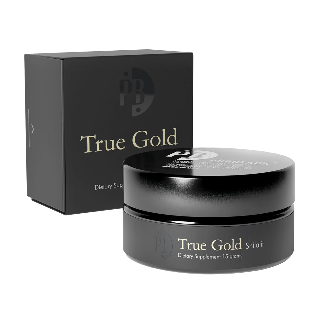Pürblack Live Resin Pure Gold Shilajit – Organic, 80+ Minerals, USA Made | 30 Servings