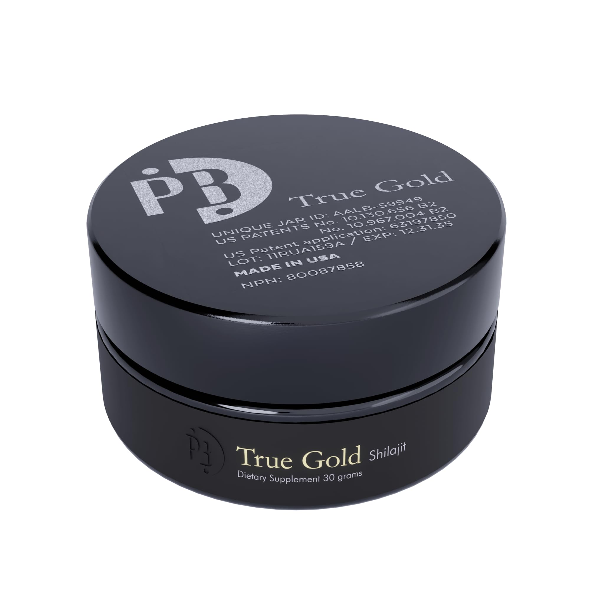 Pürblack Live Resin Pure Gold Shilajit – Organic Shilajit with 80+ Minerals | USA Made, 60 Servings