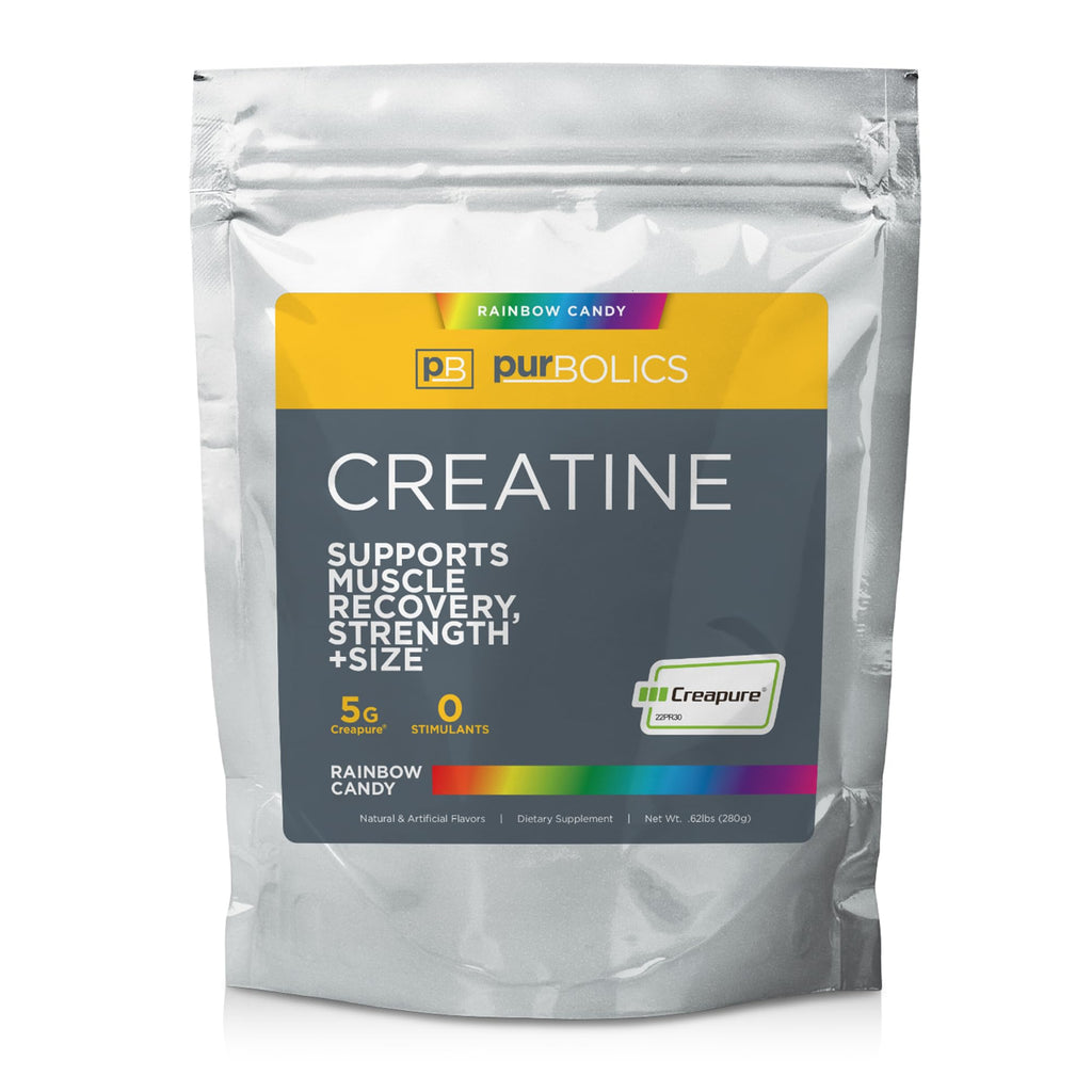 Purbolics Creapure Creatine Monohydrate Micronized 5 g – Rainbow Candy, 50 Servings per Pack (Pack of 2) | Elevate Workout Performance