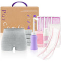 PurComfy 18-Piece Postpartum Essentials Recovery Kit | Peri Bottle, Disposable Underwear & More