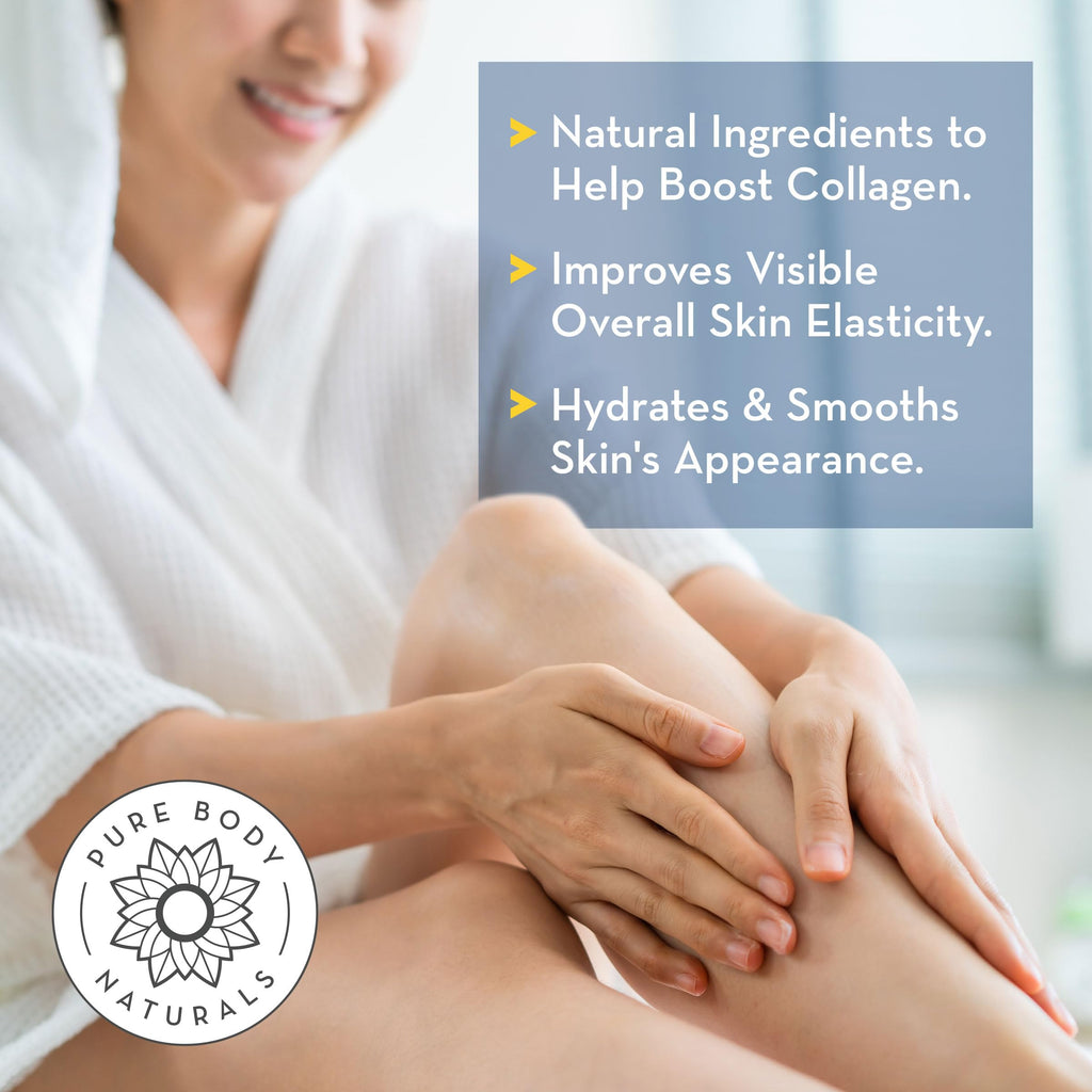 Pure Body Naturals Anti Cellulite Massage Oil – 8 oz | Natural Cellulite Remover for Legs & Thighs | Vegan, Made in USA