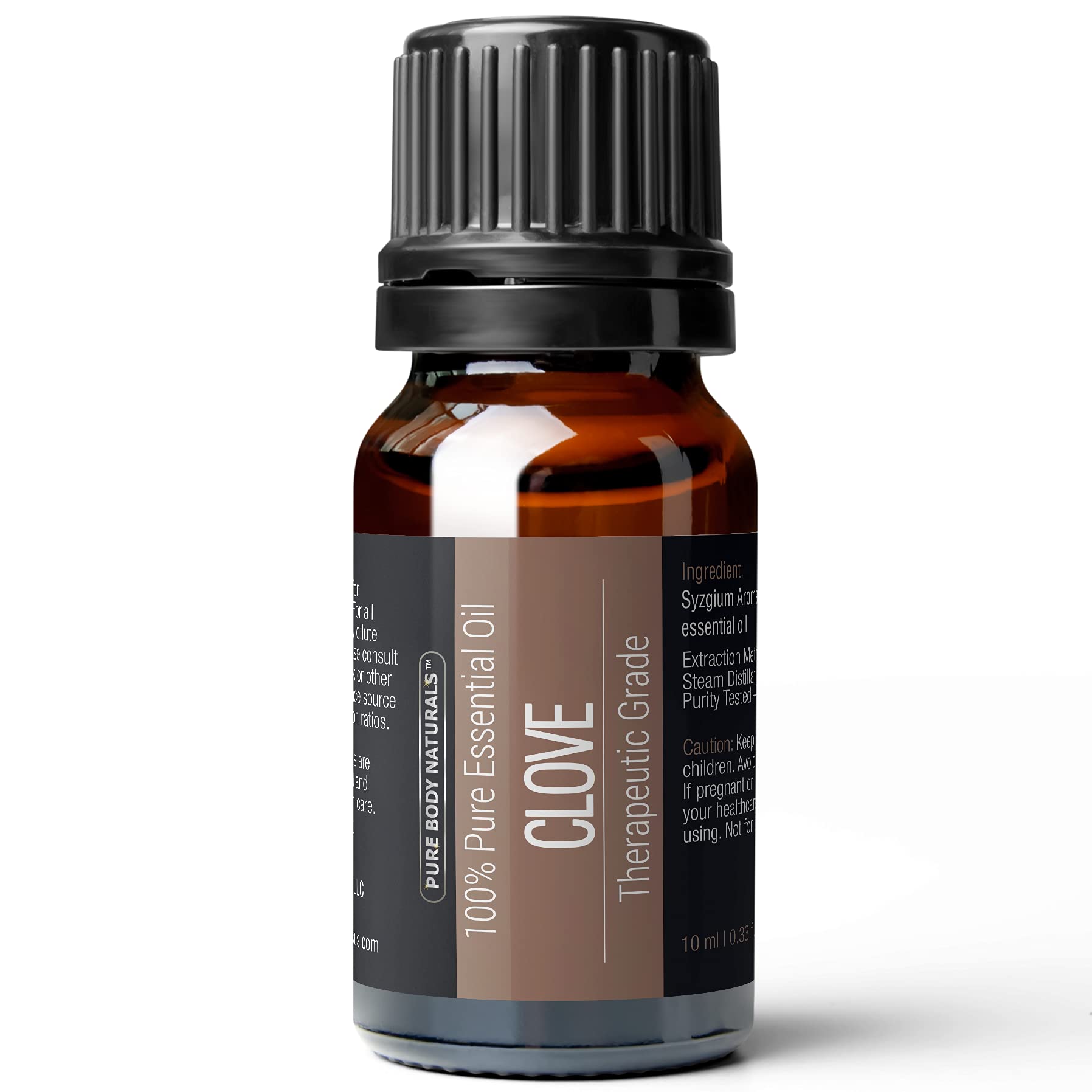 Pure Body Naturals Clove Bud Essential Oil 10 ml – Undiluted Therapeutic Grade
