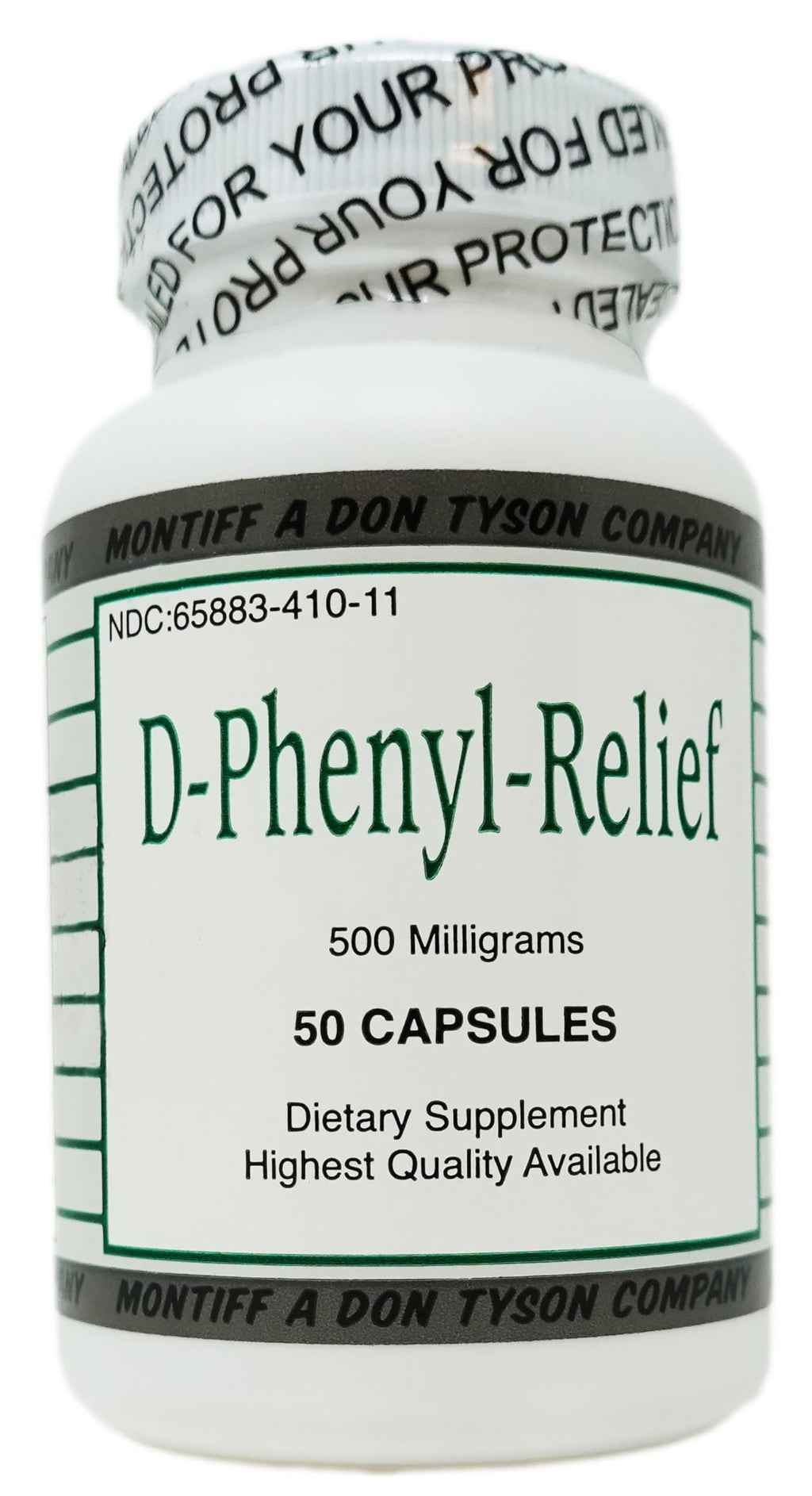 Pure D-Phenyl Relief 500 mg - 50 Capsules by Montiff