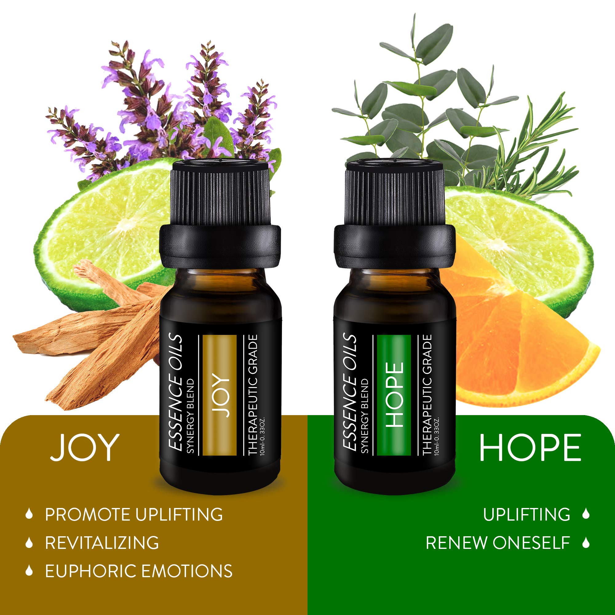 Pure Daily Care Aromatherapy Top 10 Essential Oil Synergy Blend Set – Therapeutic Grade – 10 x 10ml