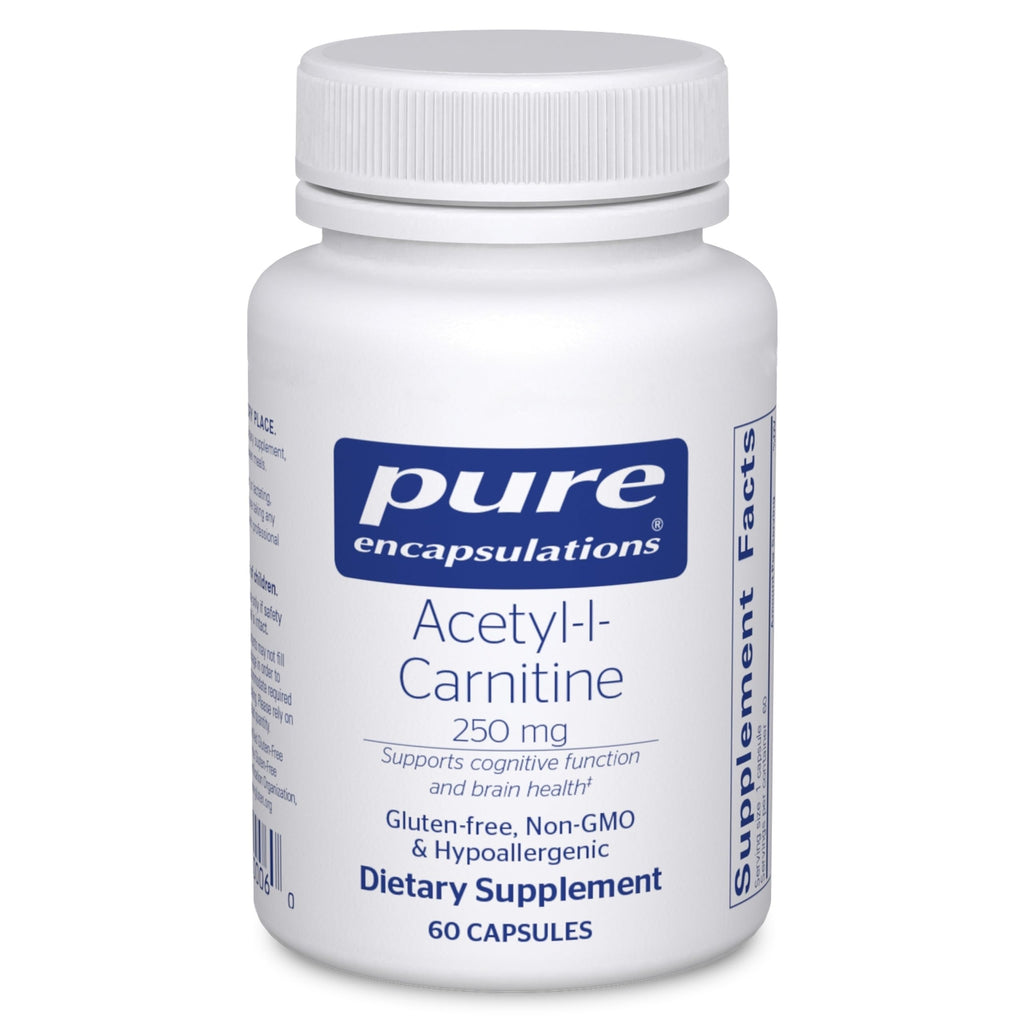 Pure Encapsulations Acetyl-L-Carnitine 250 mg — Memory & Brain Support, Gluten Free & Non-GMO, 60 Capsules