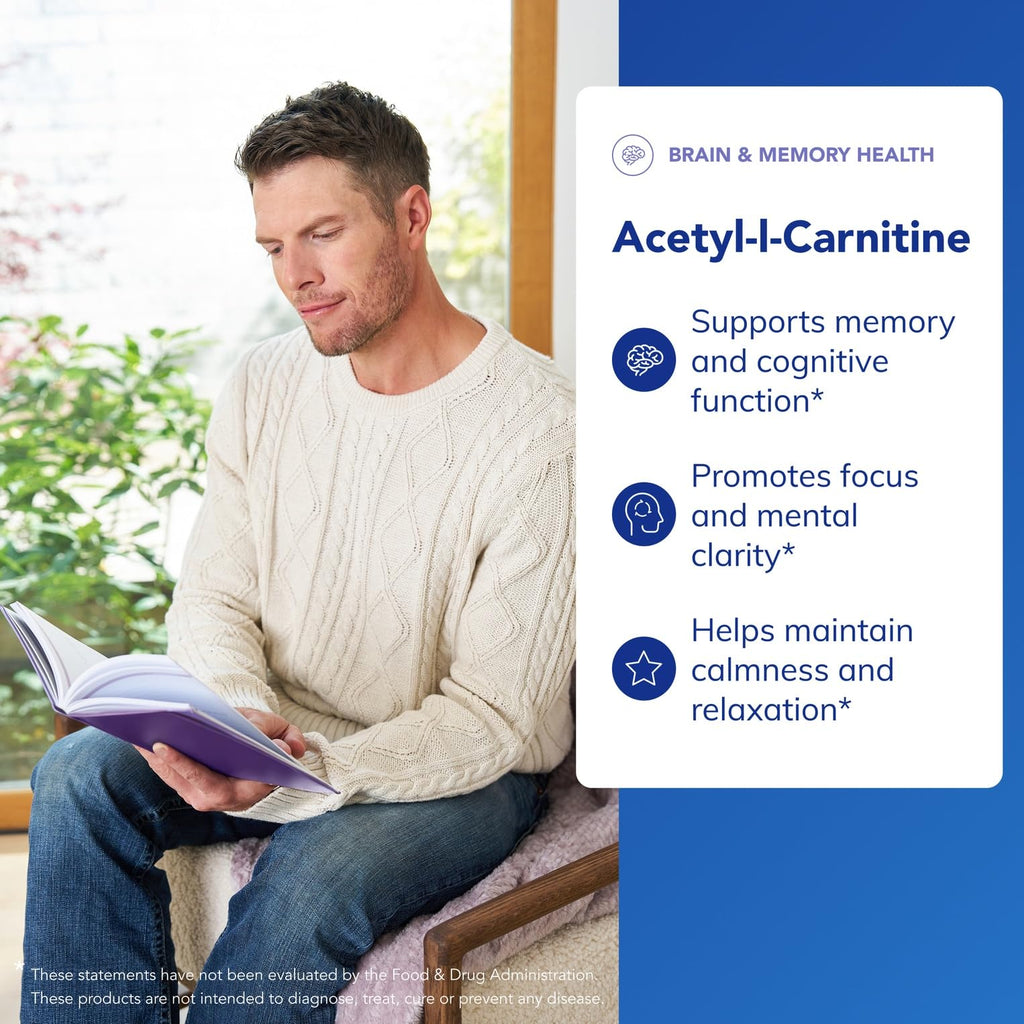 Pure Encapsulations Acetyl-L-Carnitine 250 mg — Memory & Brain Support, Gluten Free & Non-GMO, 60 Capsules