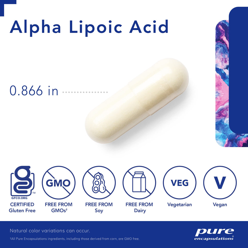 Pure Encapsulations Alpha Lipoic Acid 200 mg — 120 Capsules | Liver & Nerve Support (Vegan, Non-GMO)