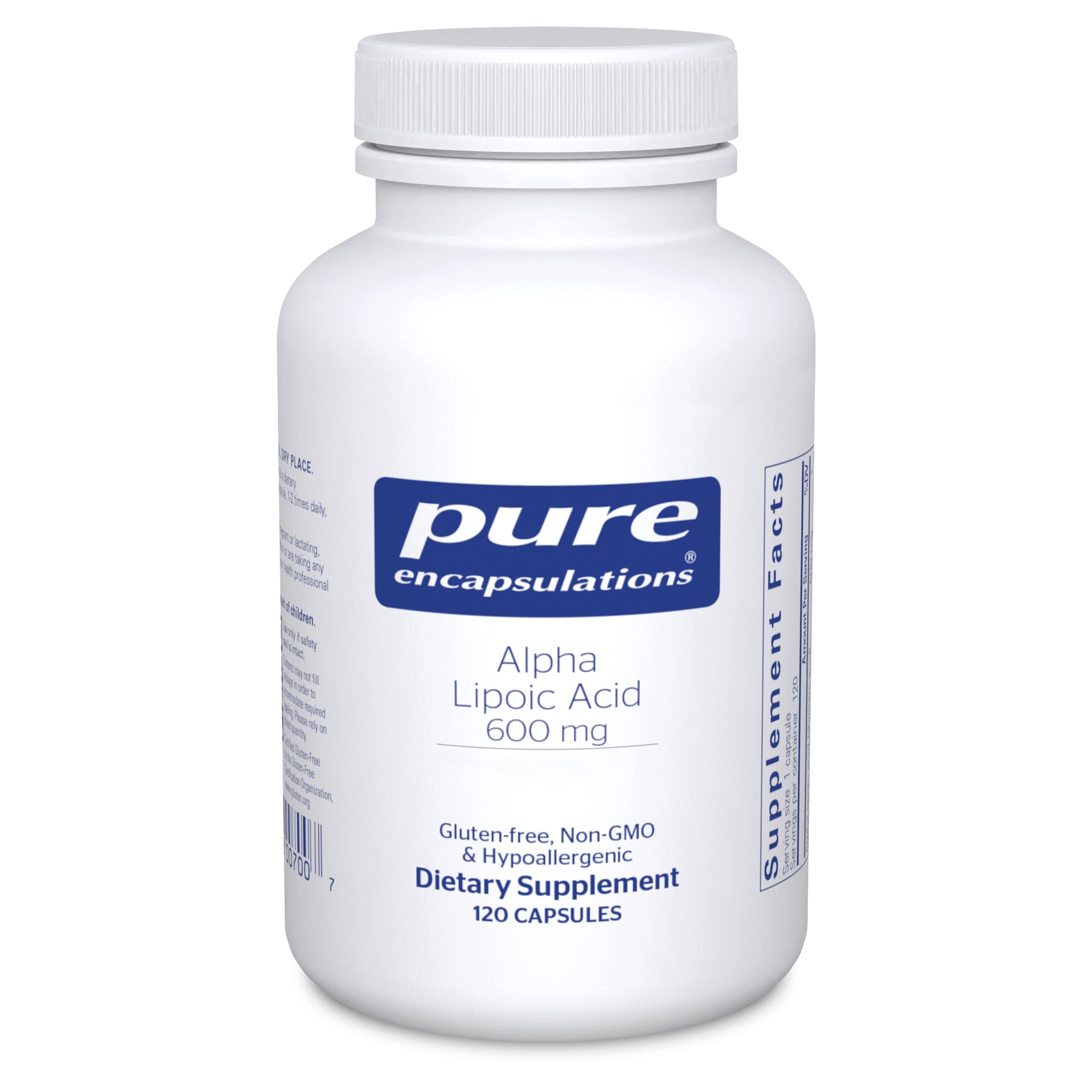 Pure Encapsulations Alpha Lipoic Acid 600 mg - Antioxidant & Nerve Support, 120 capsules