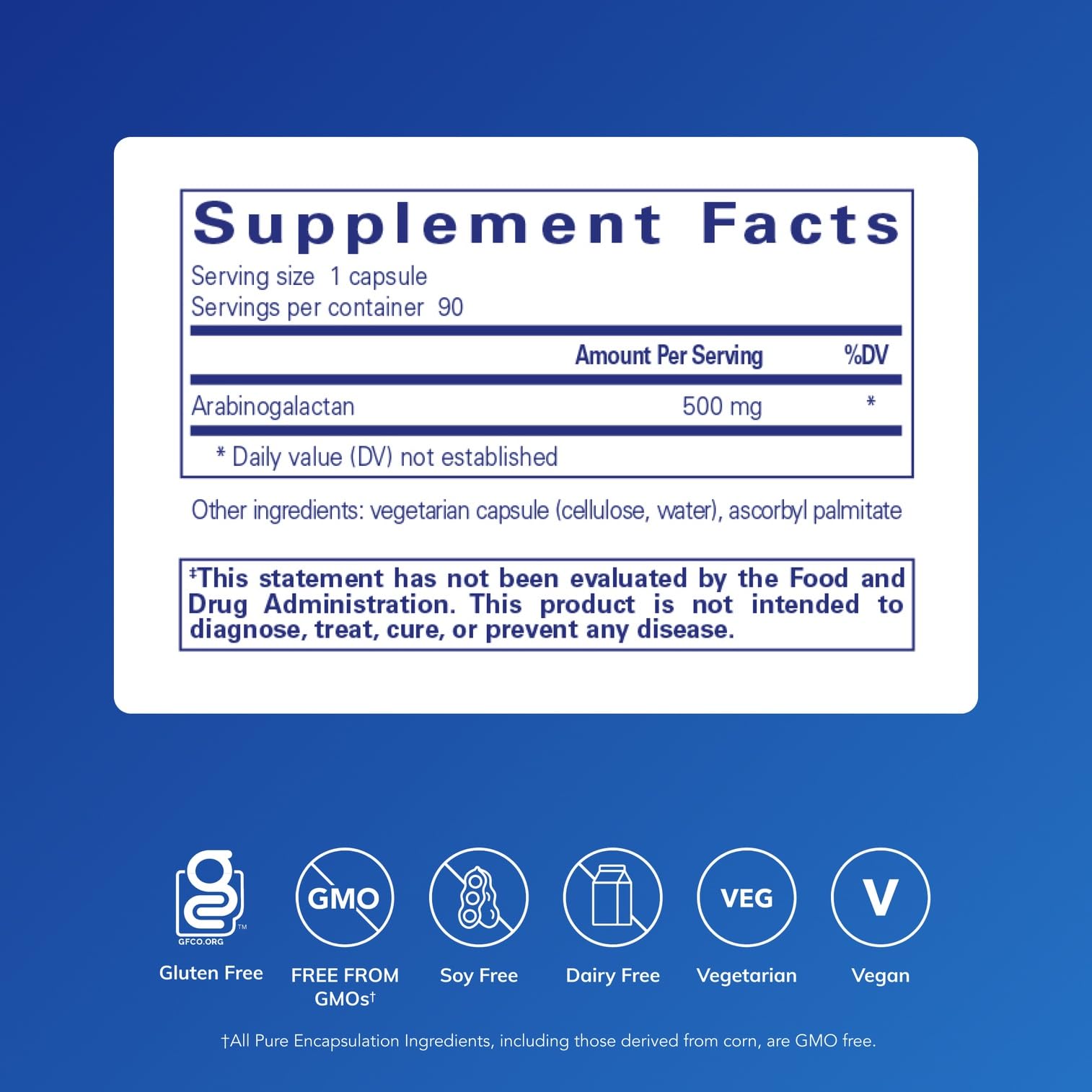 Pure Encapsulations Arabinogalactan – Immune, Liver & Colon Health | 90 Capsules