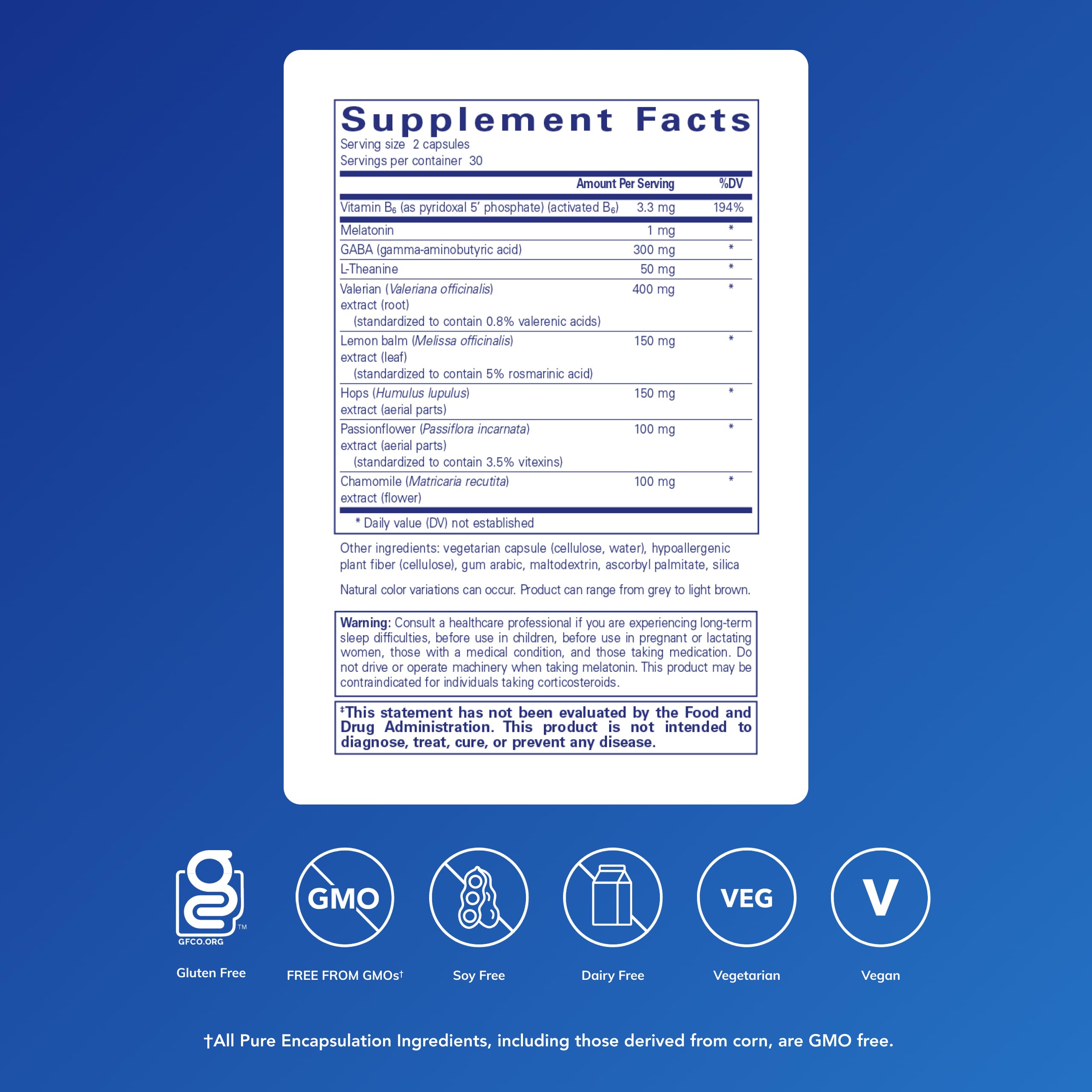 Pure Encapsulations Best-Rest Formula | Restful Sleep & Relaxation | 60 Caps