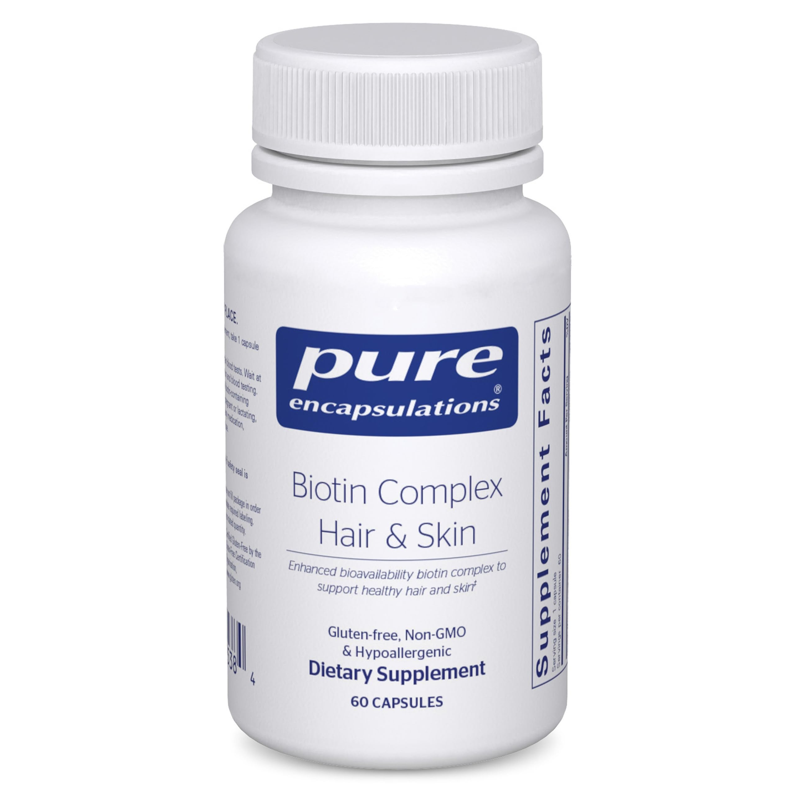 Pure Encapsulations Biotin Complex Hair & Skin | 60 Capsules