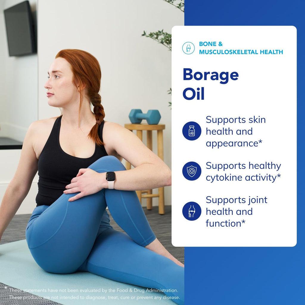Pure Encapsulations Borage Oil | Hypoallergenic Dietary Supplement | 180 Softgel Capsules