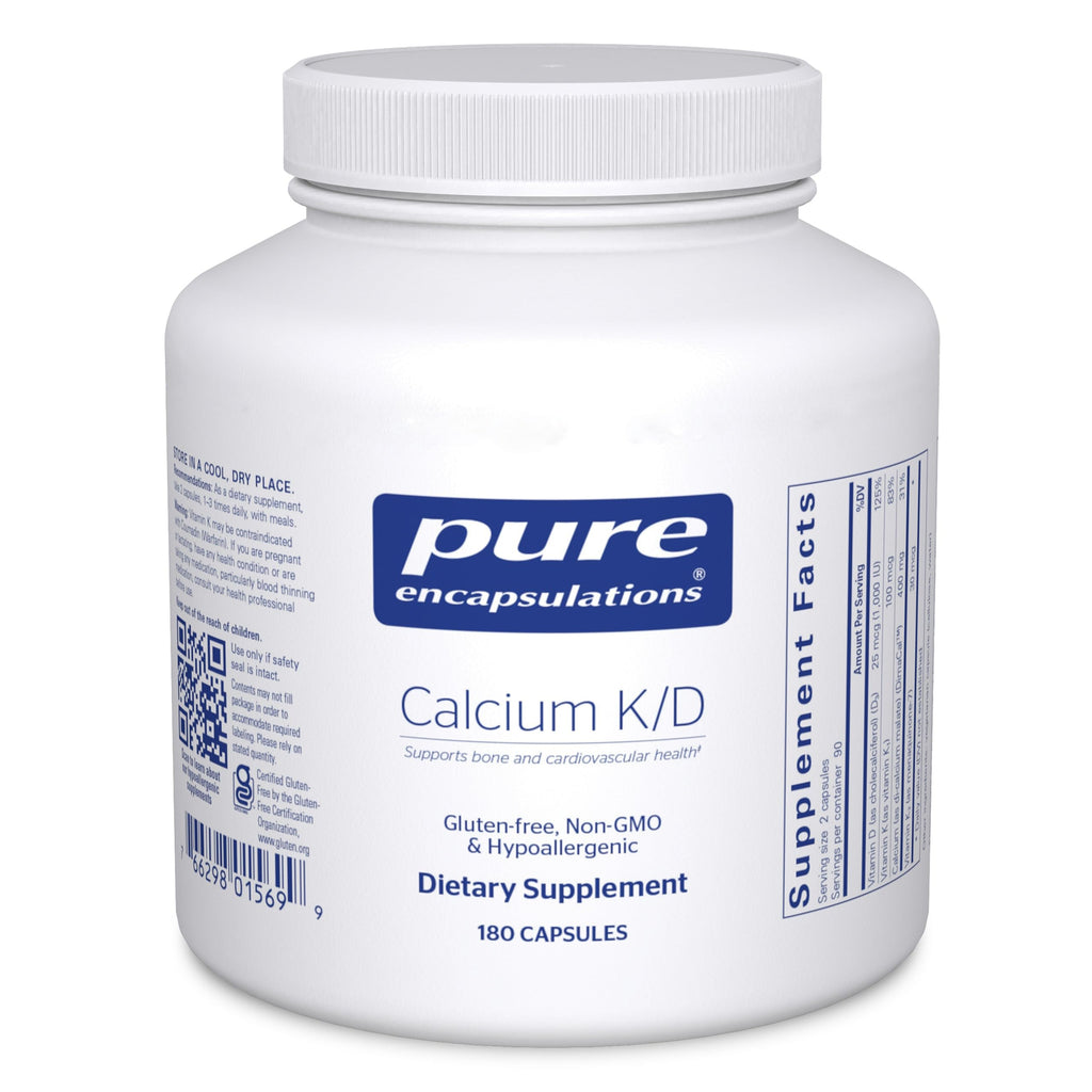 Pure Encapsulations Calcium K/D - Bone Health Support with Vitamin D & K | 180 Capsules