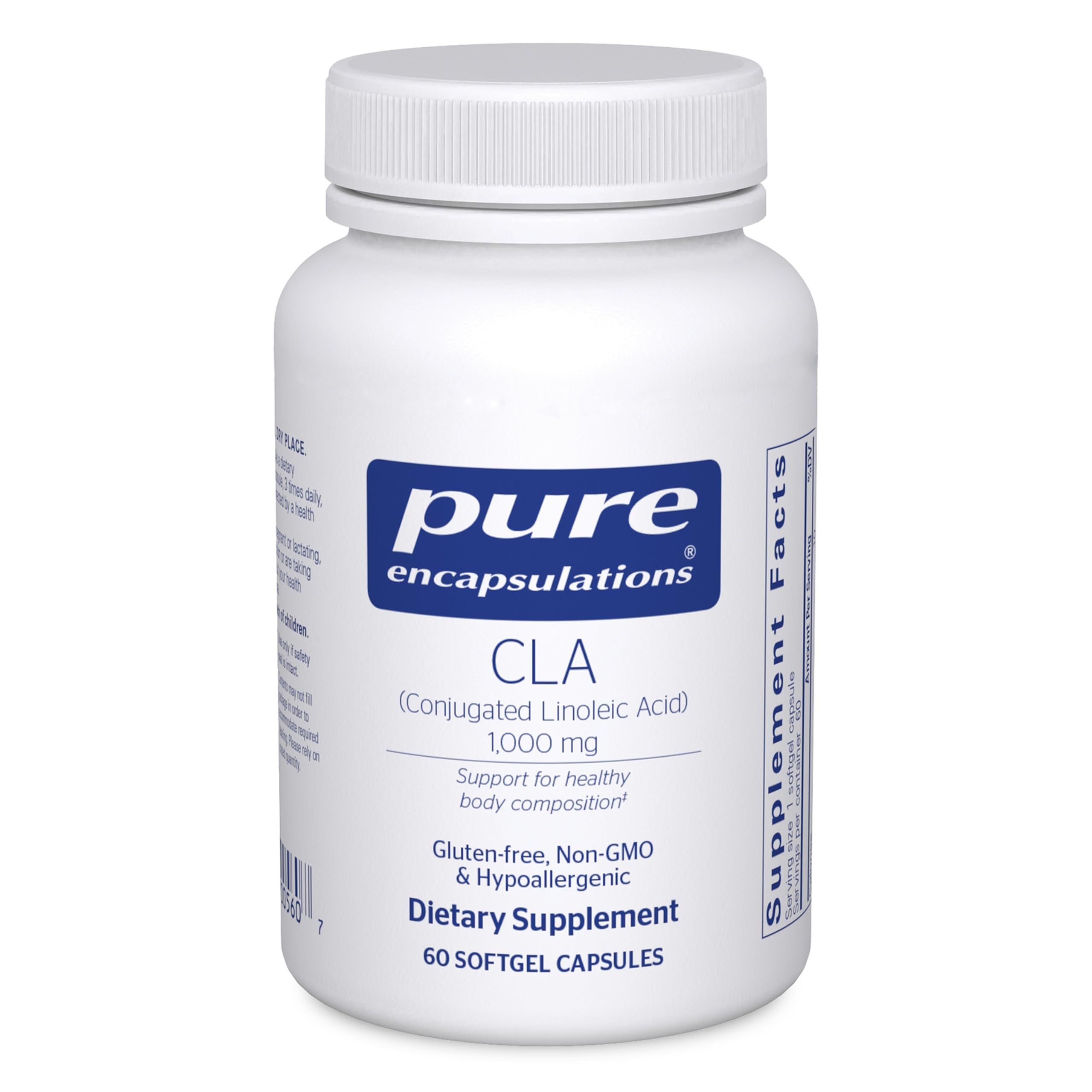 Pure Encapsulations CLA (Conjugated Linoleic Acid) 1,000 mg | Supports Healthy Body Composition with Exercise* | 60 Softgel Capsules