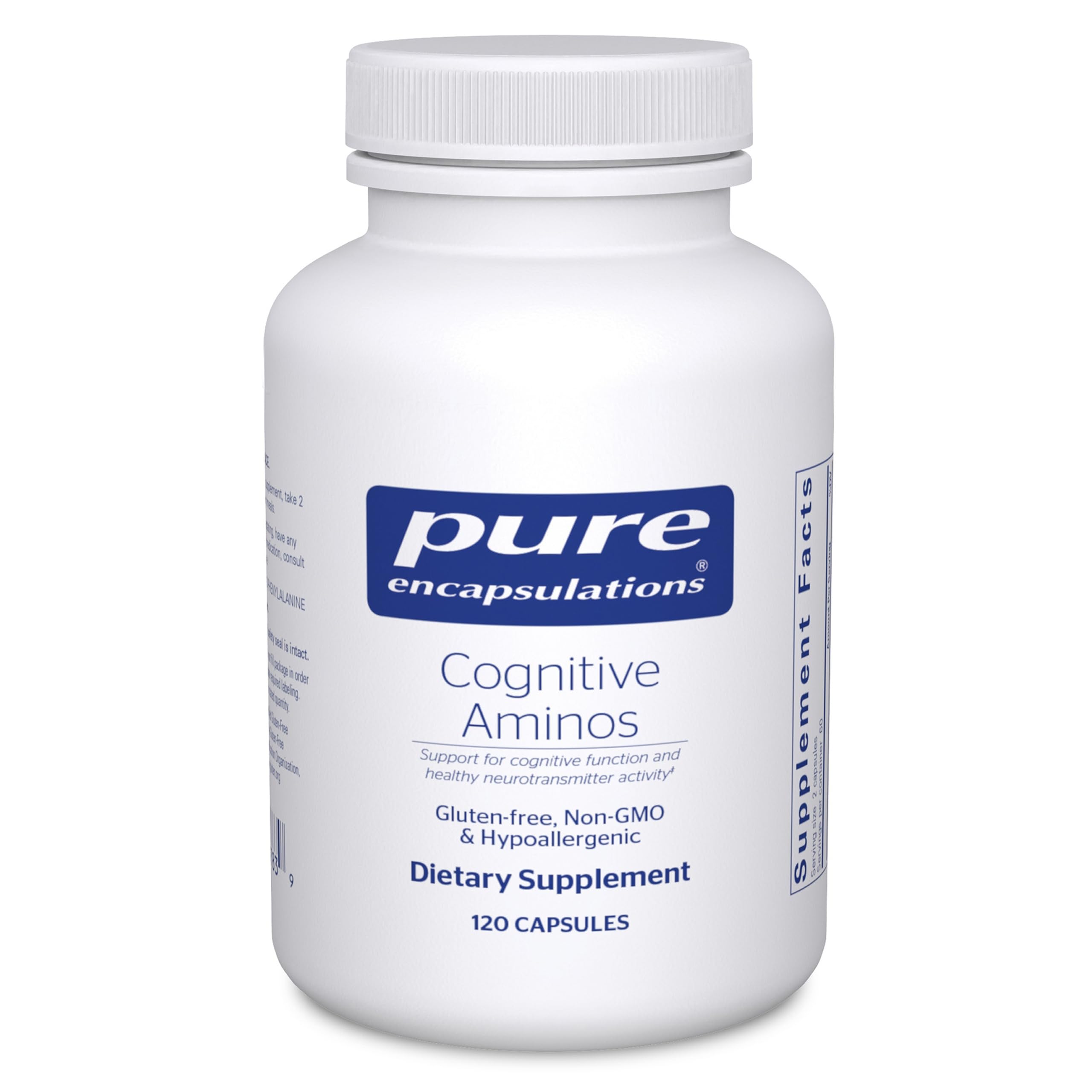 Pure Encapsulations Cognitive Aminos | Hypoallergenic Cognitive Support | 120 Capsules