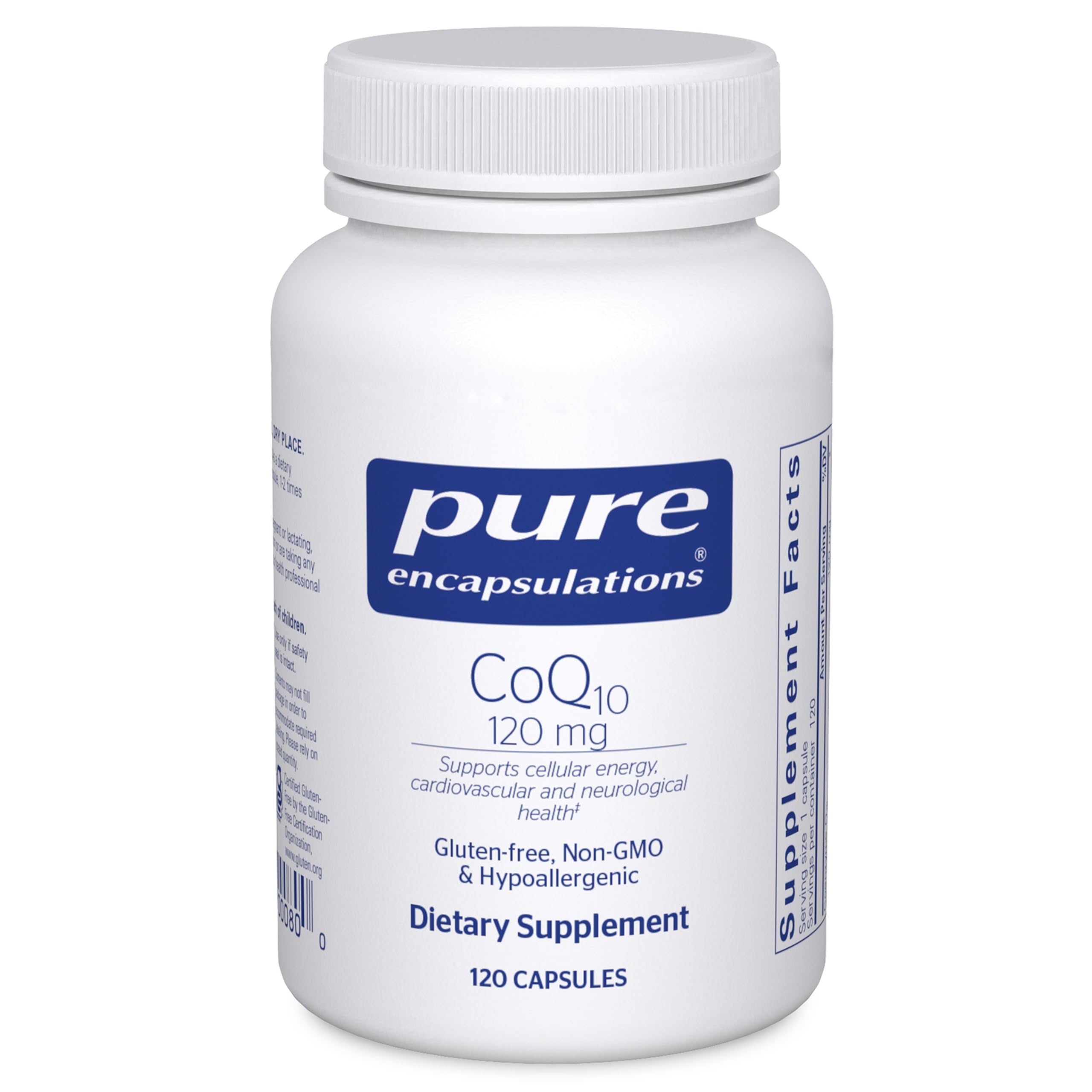 Pure Encapsulations CoQ10 120 mg | Coenzyme Q10 Supplement for Heart Health & Cellular Energy