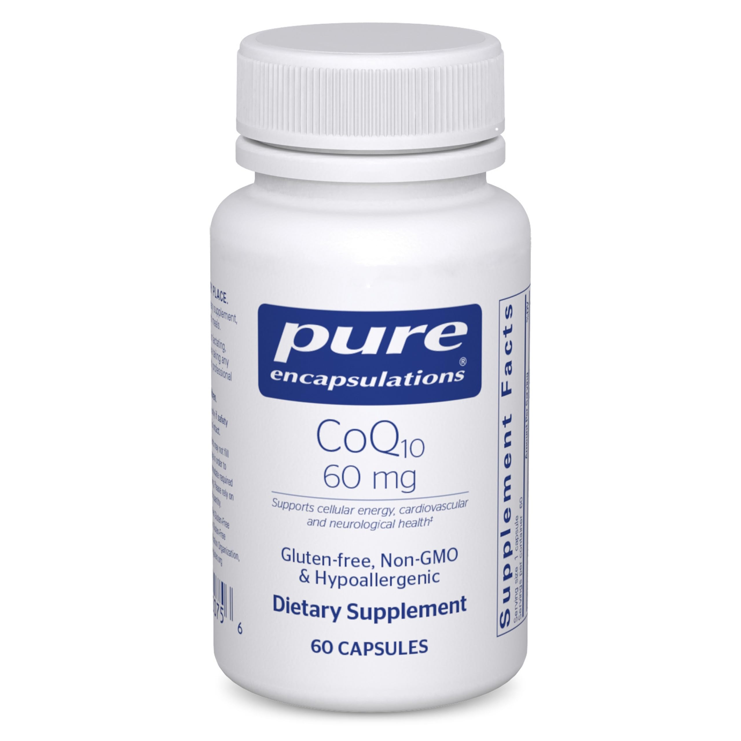 Pure Encapsulations CoQ10 60 mg Capsules – Energy, Brain & Cardiovascular Support