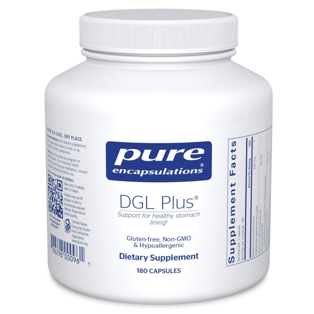 Pure Encapsulations DGL Plus – Vegan Gut Health Support, 180 Capsules