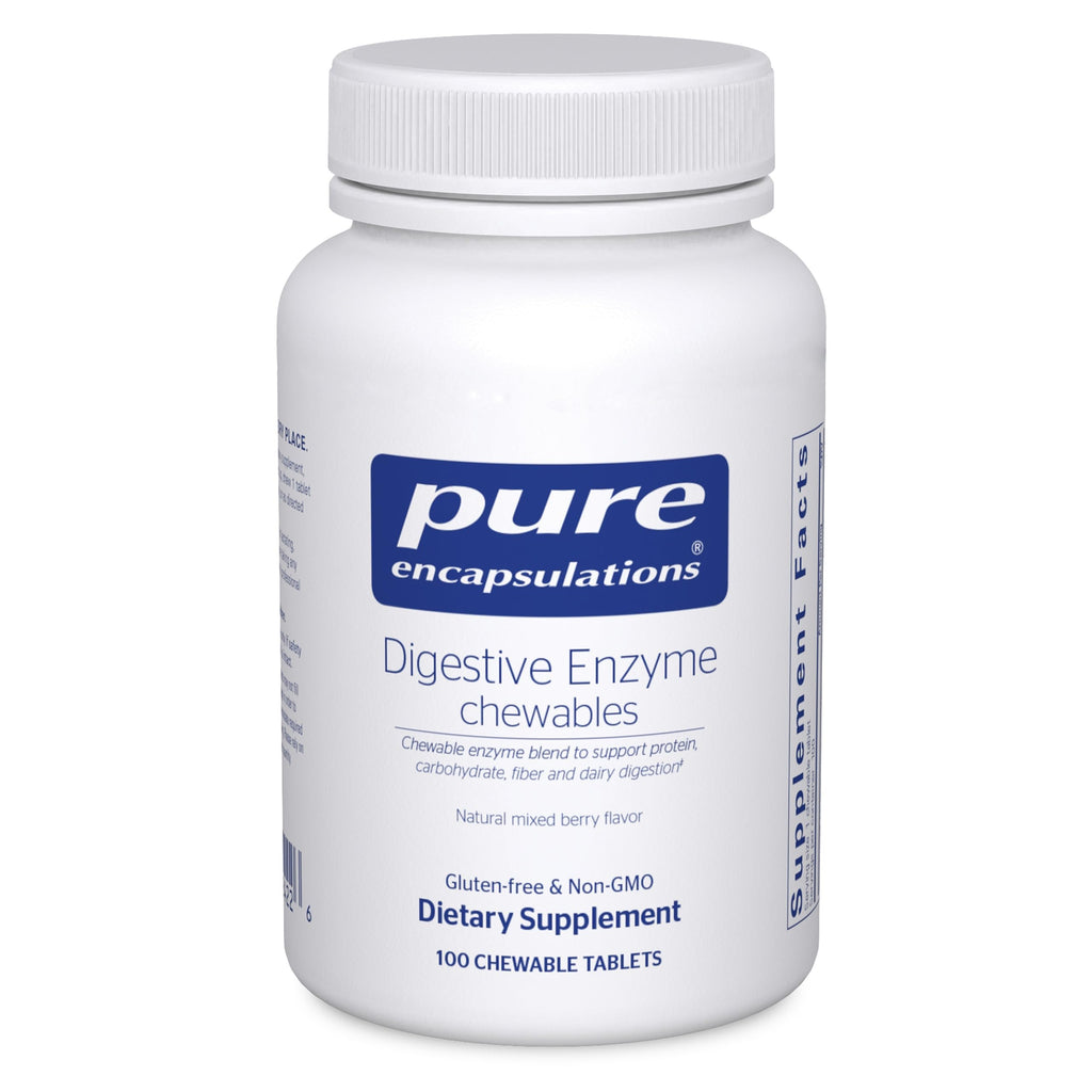 Pure Encapsulations Digestive Enzyme Chewables | Digestive Enzymes for Protein, Carbs & Dairy (100 CT)