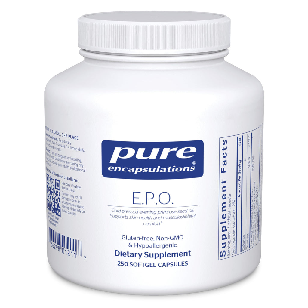 Pure Encapsulations E.P.O. (Evening Primrose Oil) – Hypoallergenic 9% GLA, 250 Softgels