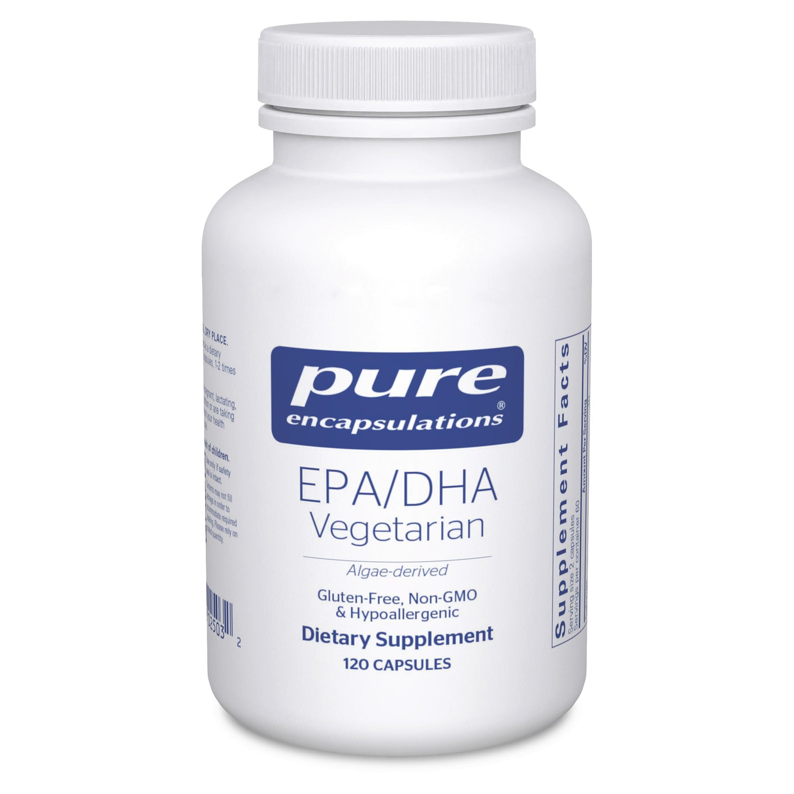 Pure Encapsulations EPA/DHA Vegetarian – Algae-Derived Omega-3, 120 Capsules