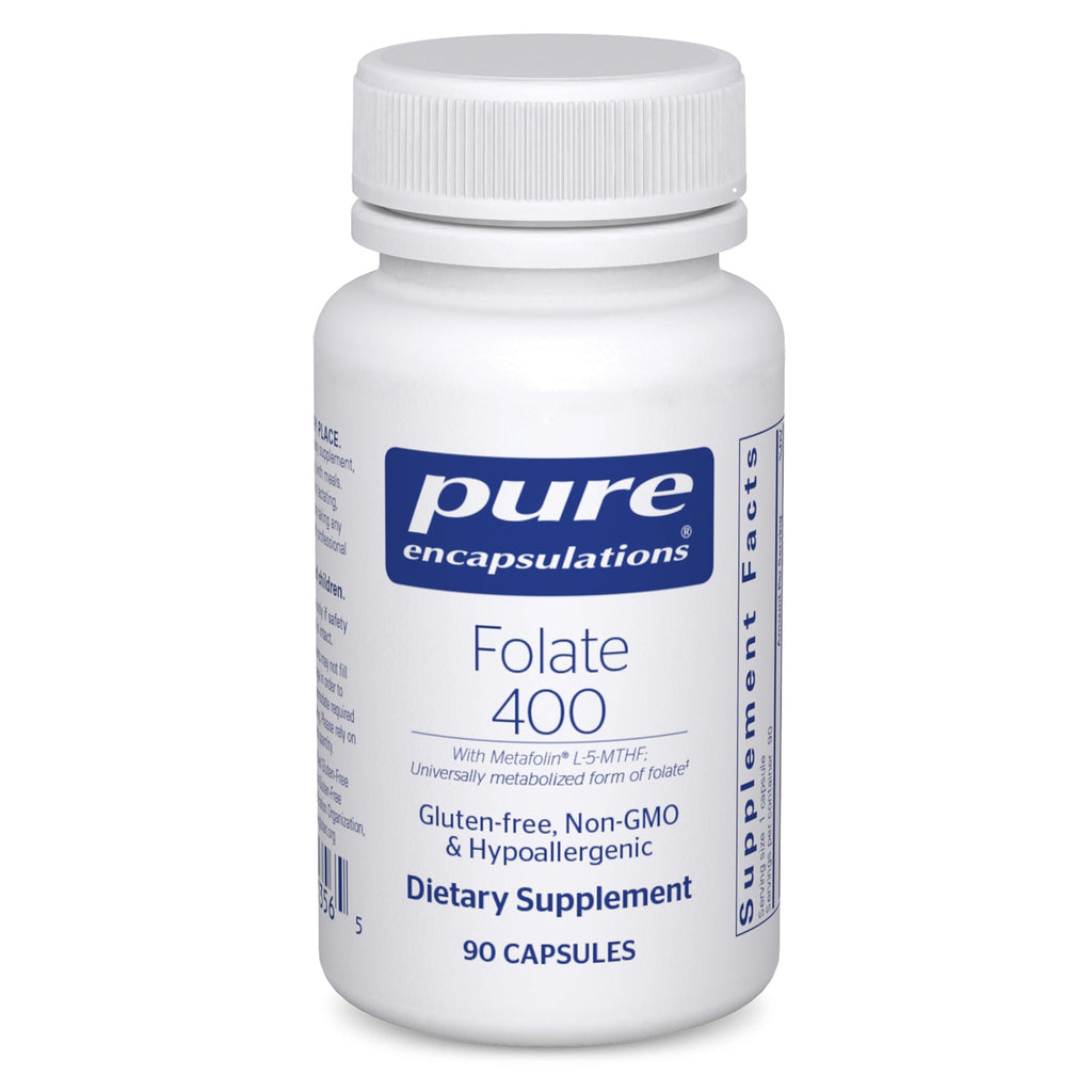 Pure Encapsulations Folate 400 | Metafolin L-5-MTHF Supplement | 90 Capsules