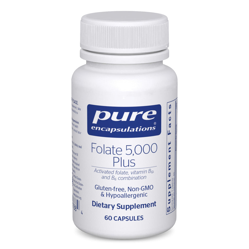 Pure Encapsulations Folate 5,000 Plus – Activated Folate with B12 & B6 | 60 Capsules