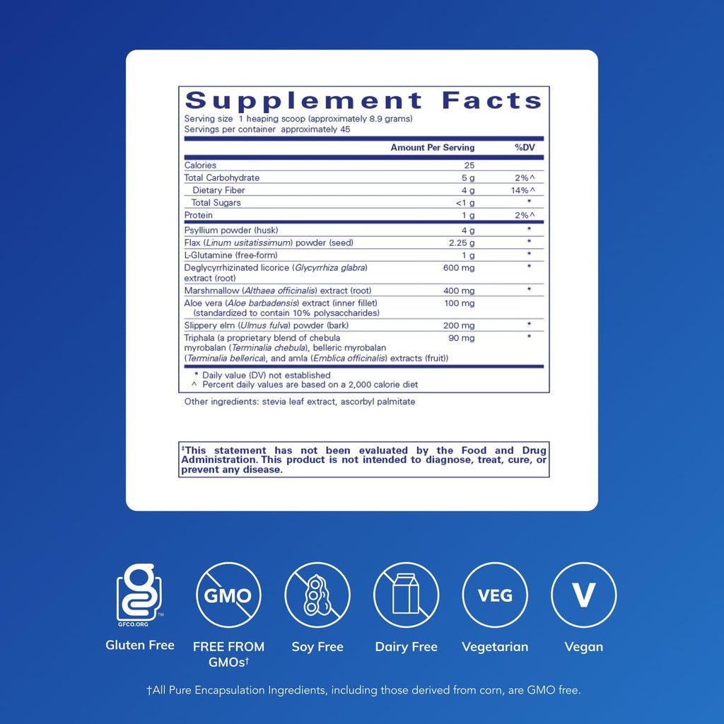 Pure Encapsulations G.I. Fortify – Supports GI Function, Microflora Balance & Cellular Health | Slippery Elm Bark