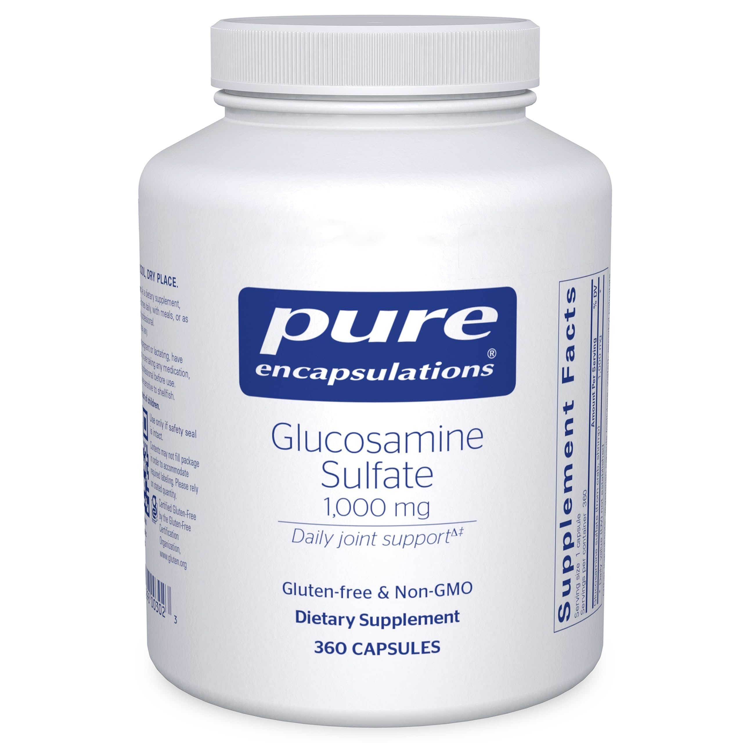 Pure Encapsulations Glucosamine Sulfate 1,000 mg | Joint Support, Cartilage Health & Connective Tissue | 360 Capsules