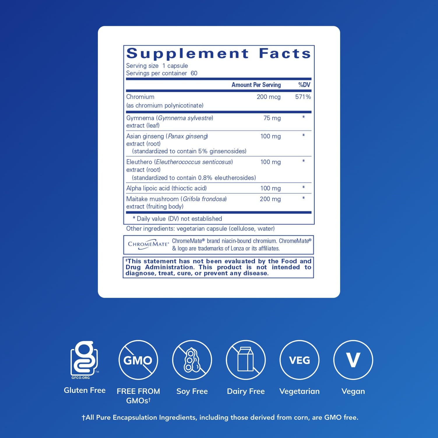 Pure Encapsulations Glucose Support Formula | Hypoallergenic Supplement Supports Healthy Pancreas Function and Carbohydrate Metabolism | 60 Capsules