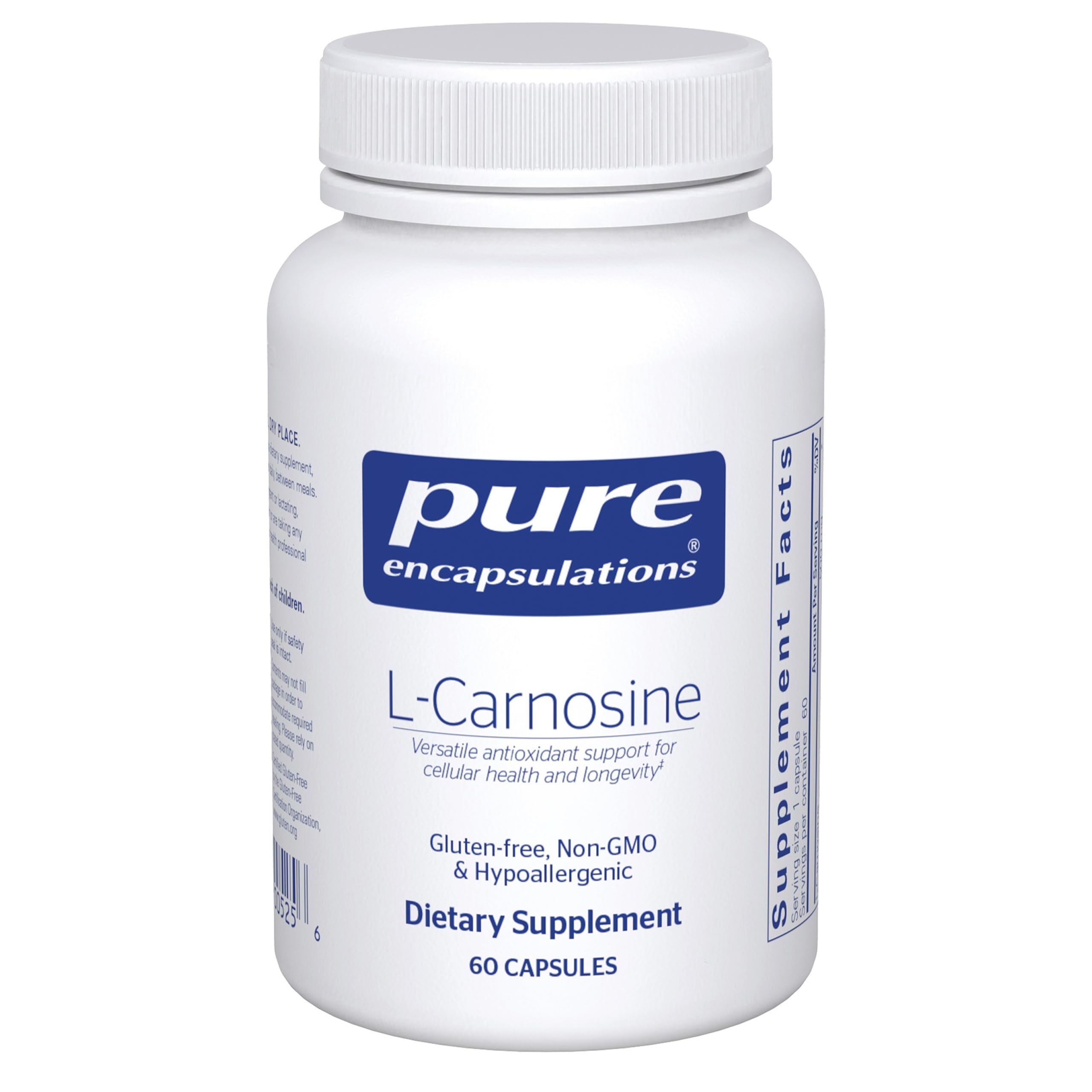Pure Encapsulations L-Carnosine | Amino Acid Support for Joints, Brain & Heart Health | 60 Capsules