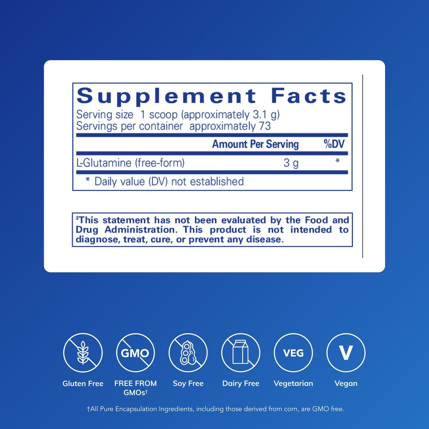 Pure Encapsulations L-Glutamine Powder – Digestive & Muscle Support (8 oz)