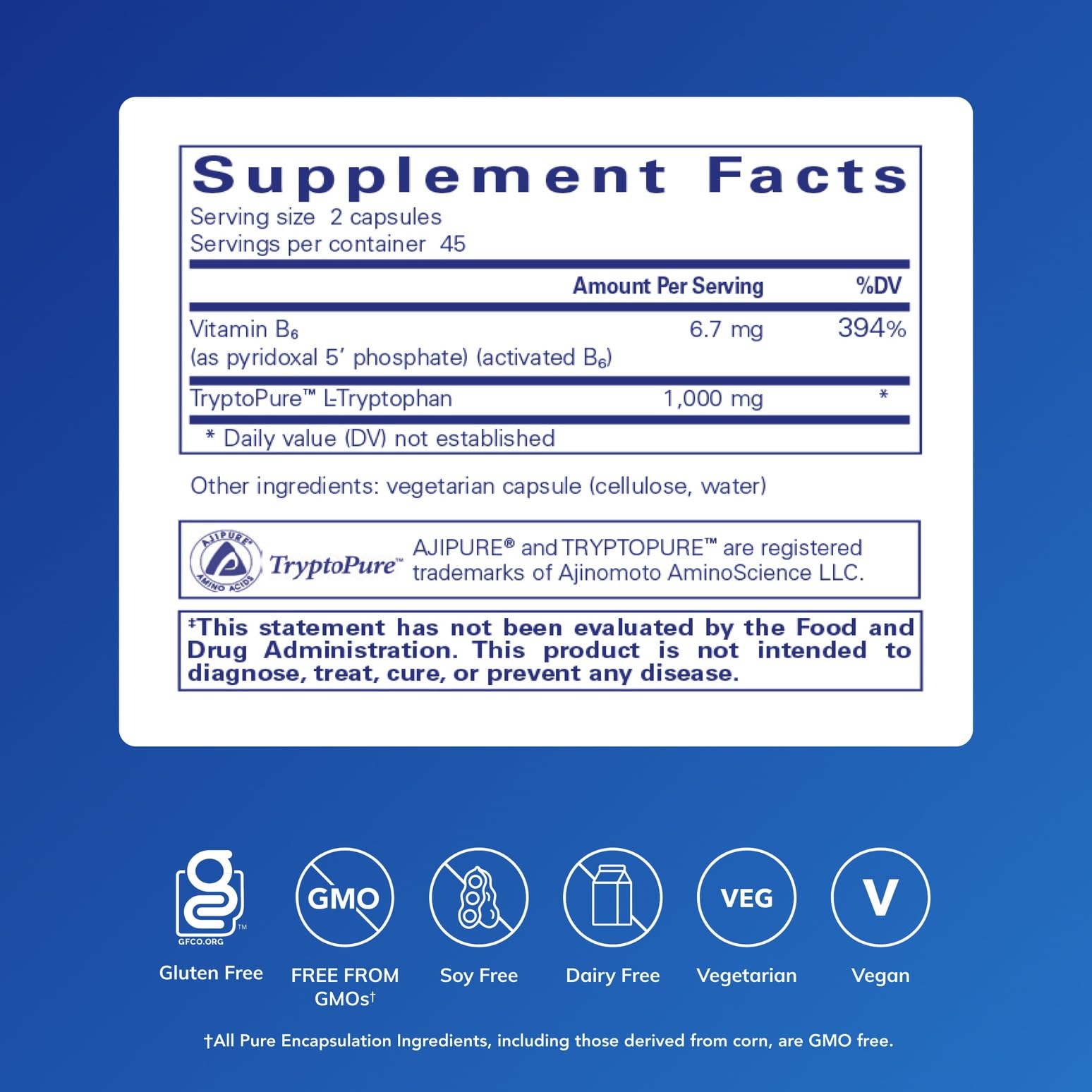 Pure Encapsulations L-Tryptophan | Relaxation, Serotonin Support, PMS & Sleep* | 90 Capsules