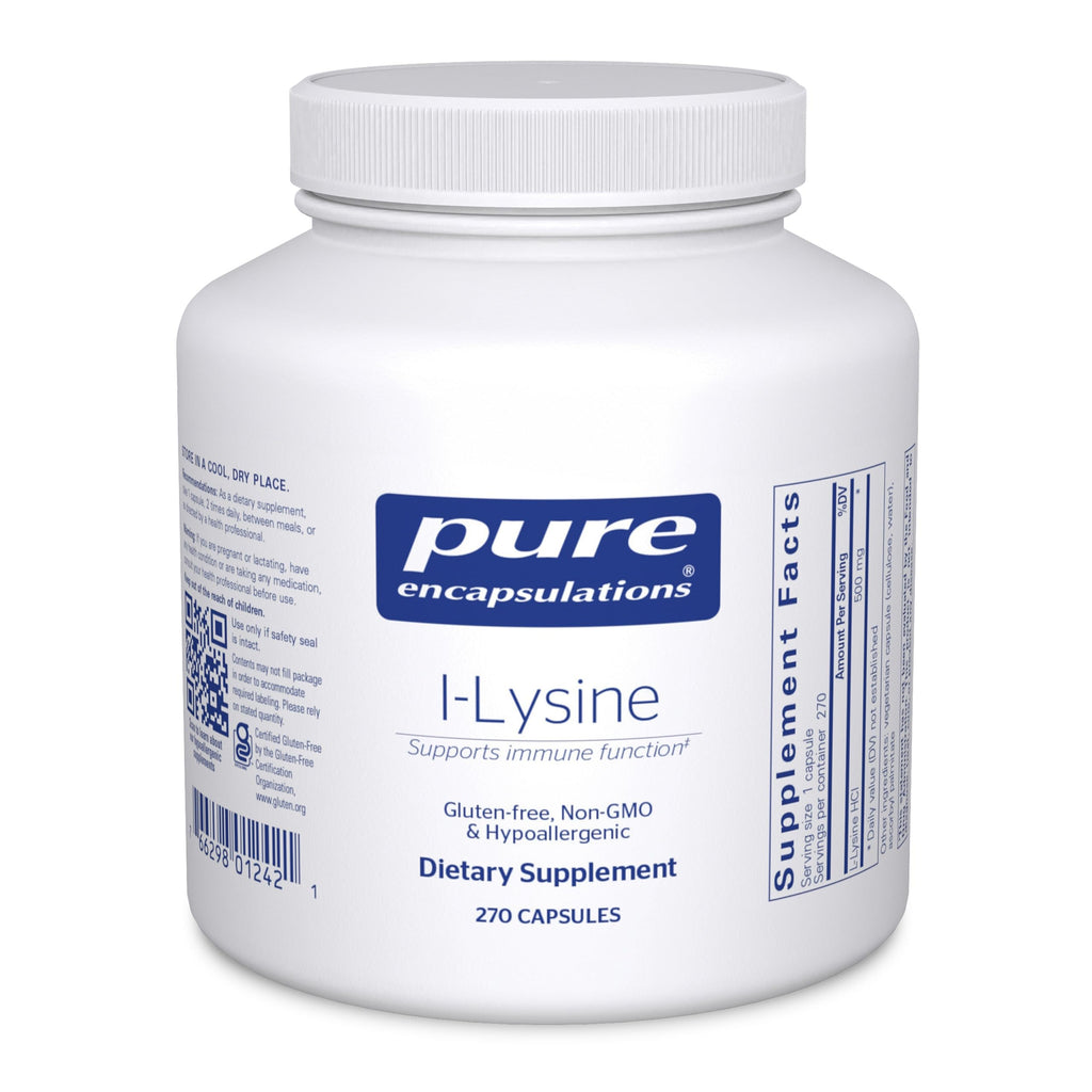 Pure Encapsulations L-Lysine 270 Capsules | Immune Support & Gum Health | L-Lysine HCl