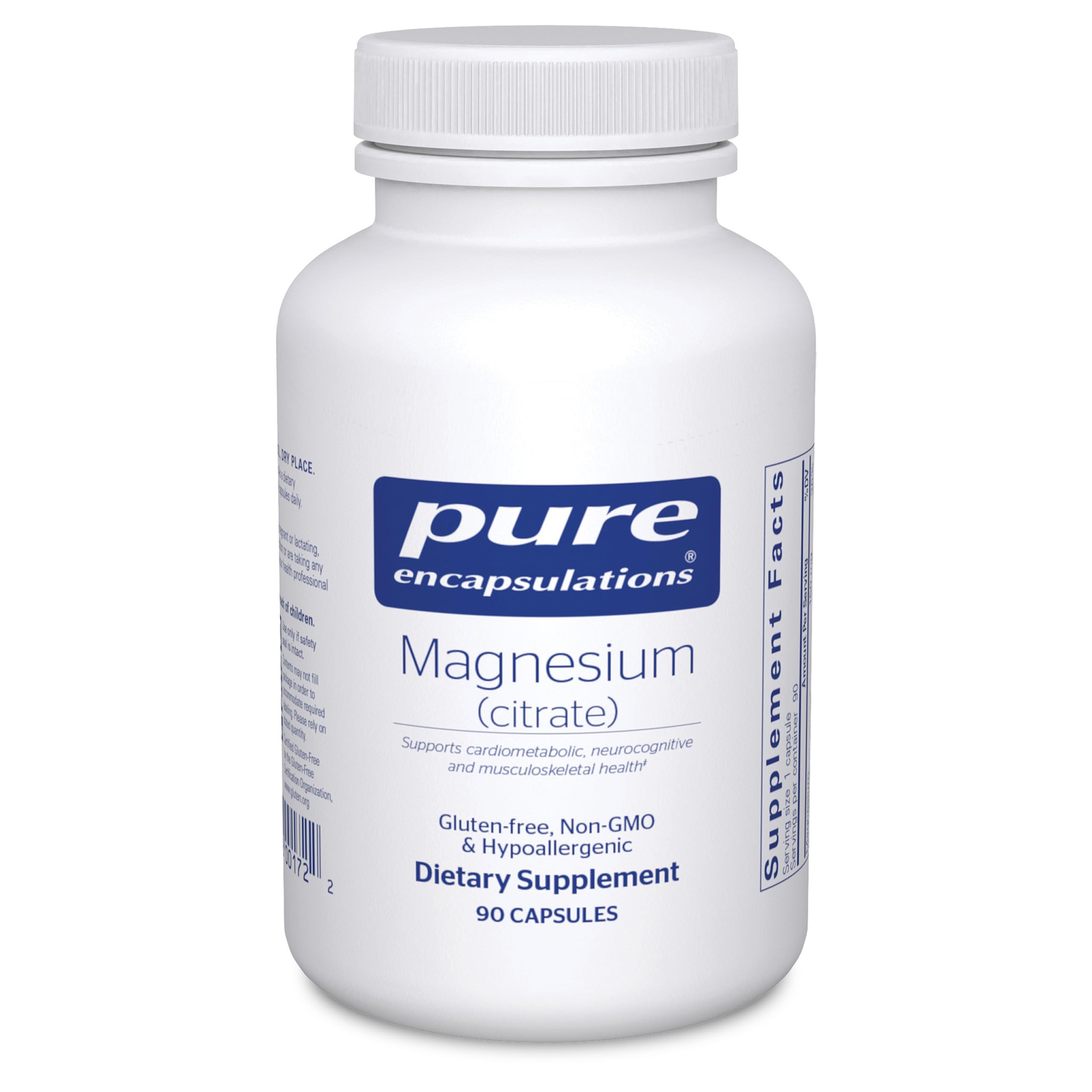 Pure Encapsulations Magnesium (Citrate) - 90 Capsules | Sleep, Heart & Cognitive Health