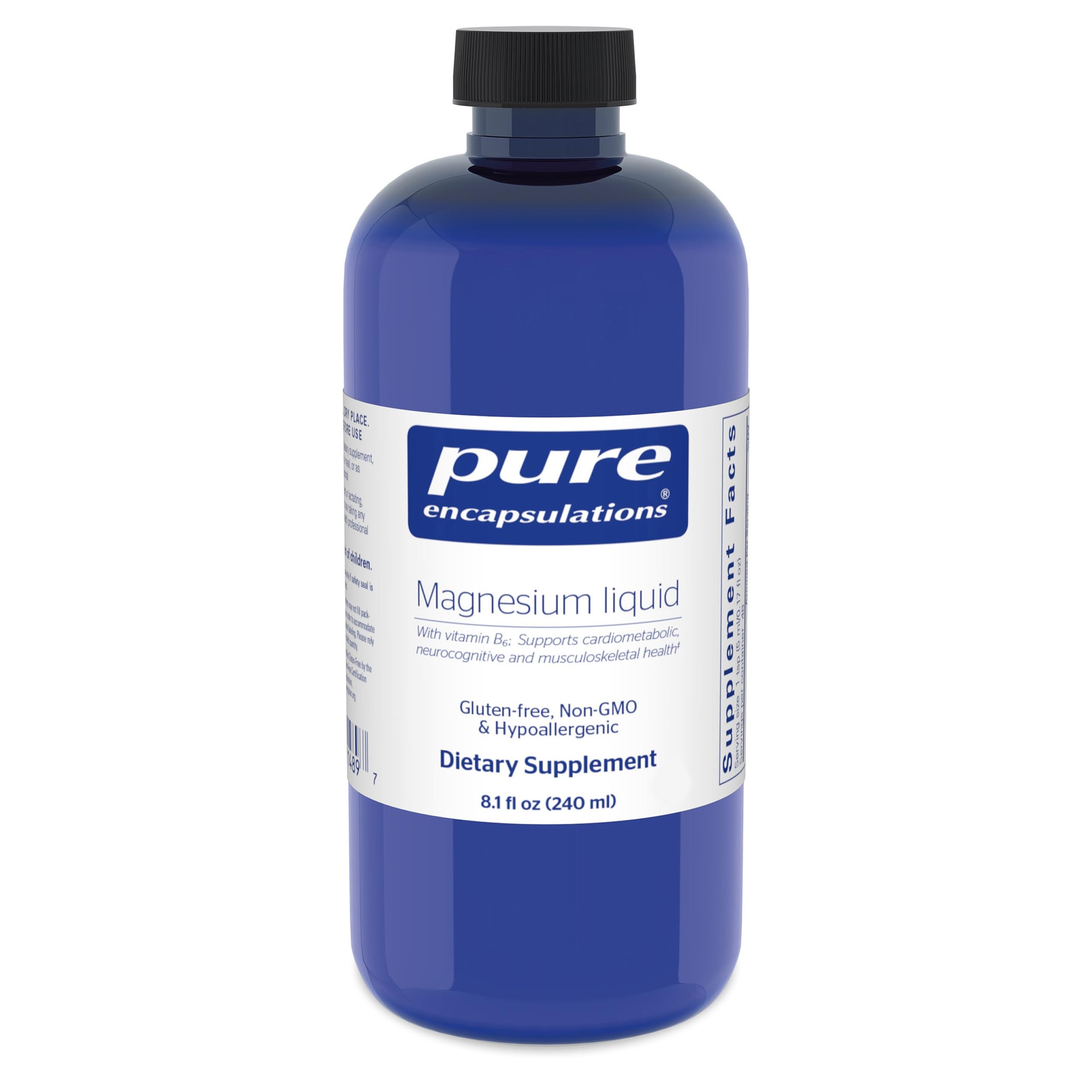 Pure Encapsulations Magnesium Liquid – Hypoallergenic Magnesium Glycinate for Musculoskeletal & Cardiometabolic Support | 8.1 fl oz