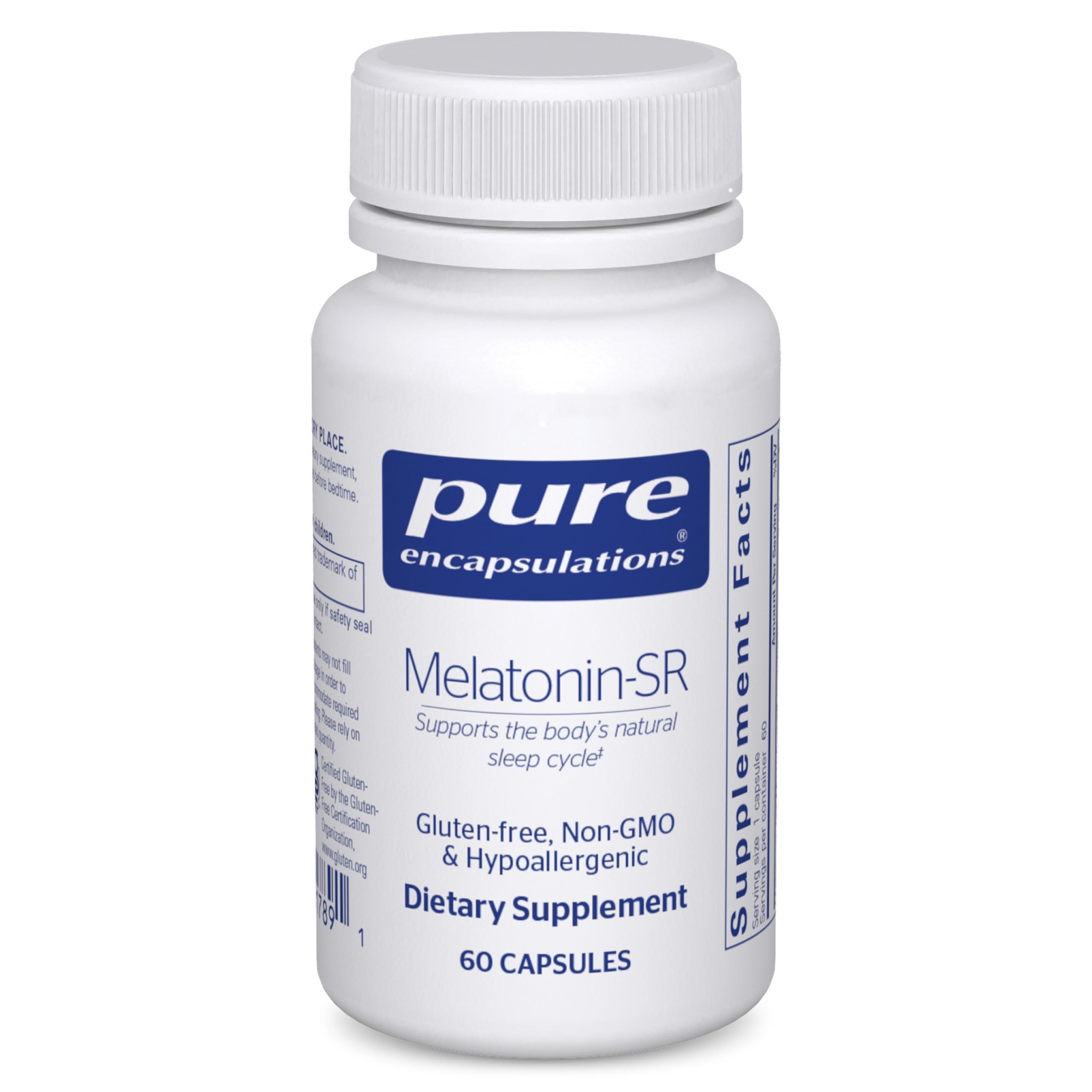 Pure Encapsulations Melatonin-SR Extended Release | Gluten Free & Vegan | 60 Capsules