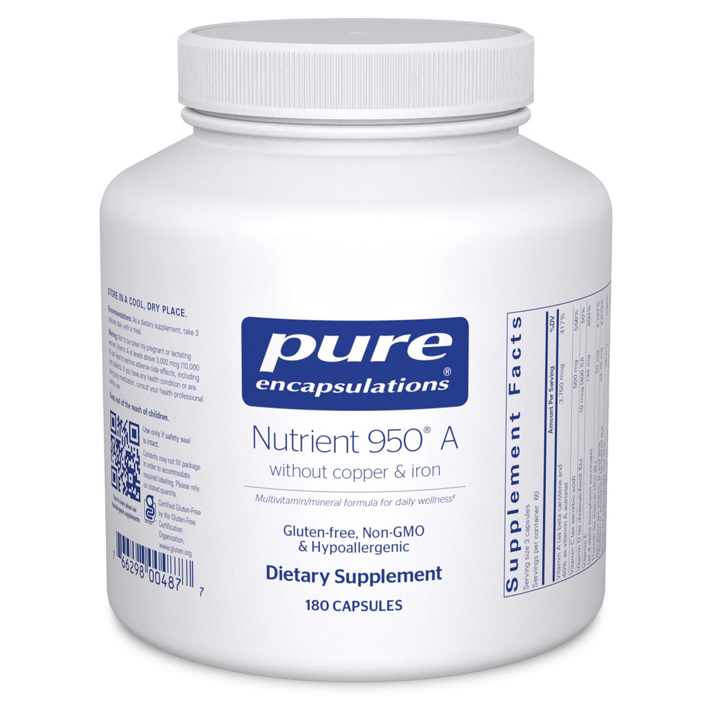 Pure Encapsulations Nutrient 950 A Without Copper & Iron – Hypoallergenic Multivitamin