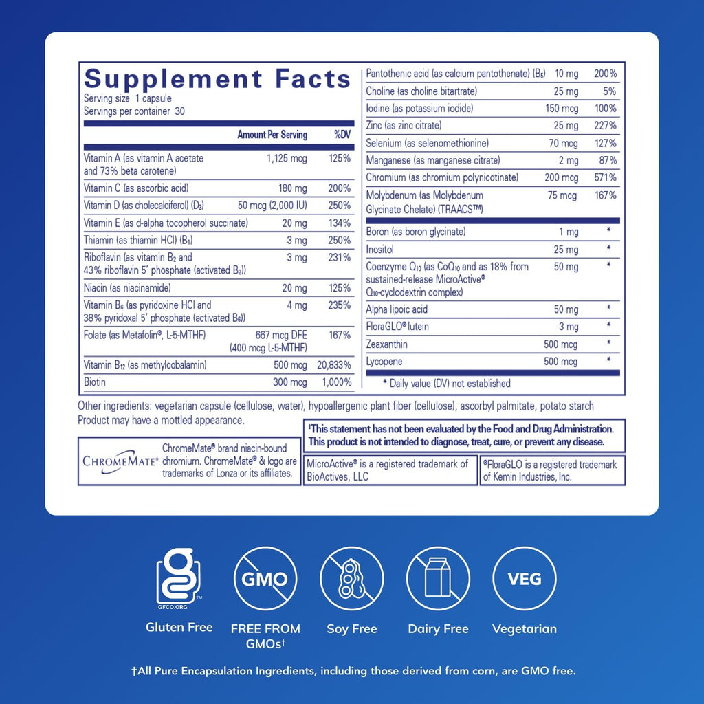 Pure Encapsulations O.N.E. Multivitamin – Once Daily Multivitamin (30 Capsules)