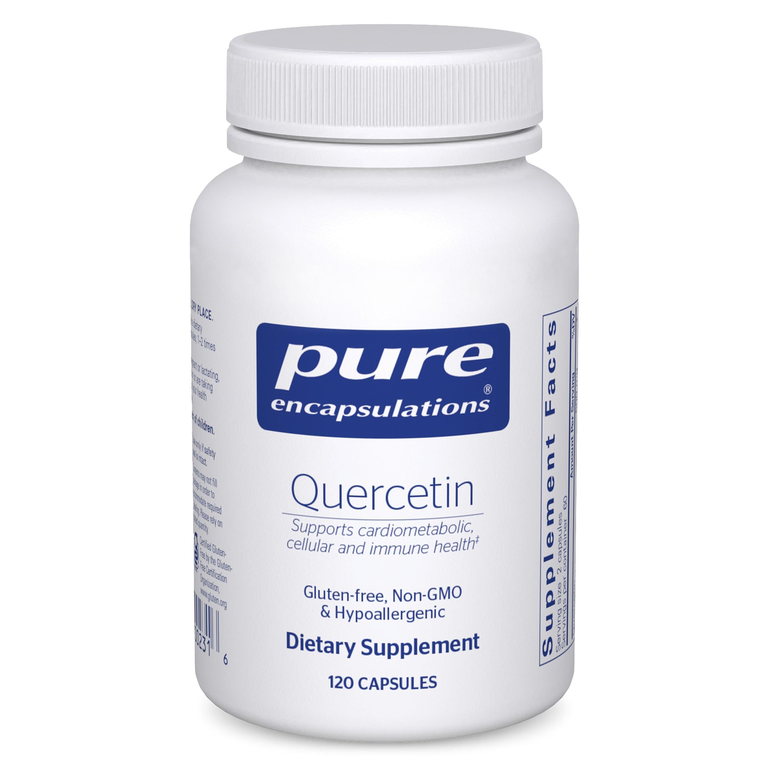 Pure Encapsulations Quercetin 500 mg – Immune, Cellular & Heart Health Support (Gluten Free, Non-GMO) – 120 Capsules