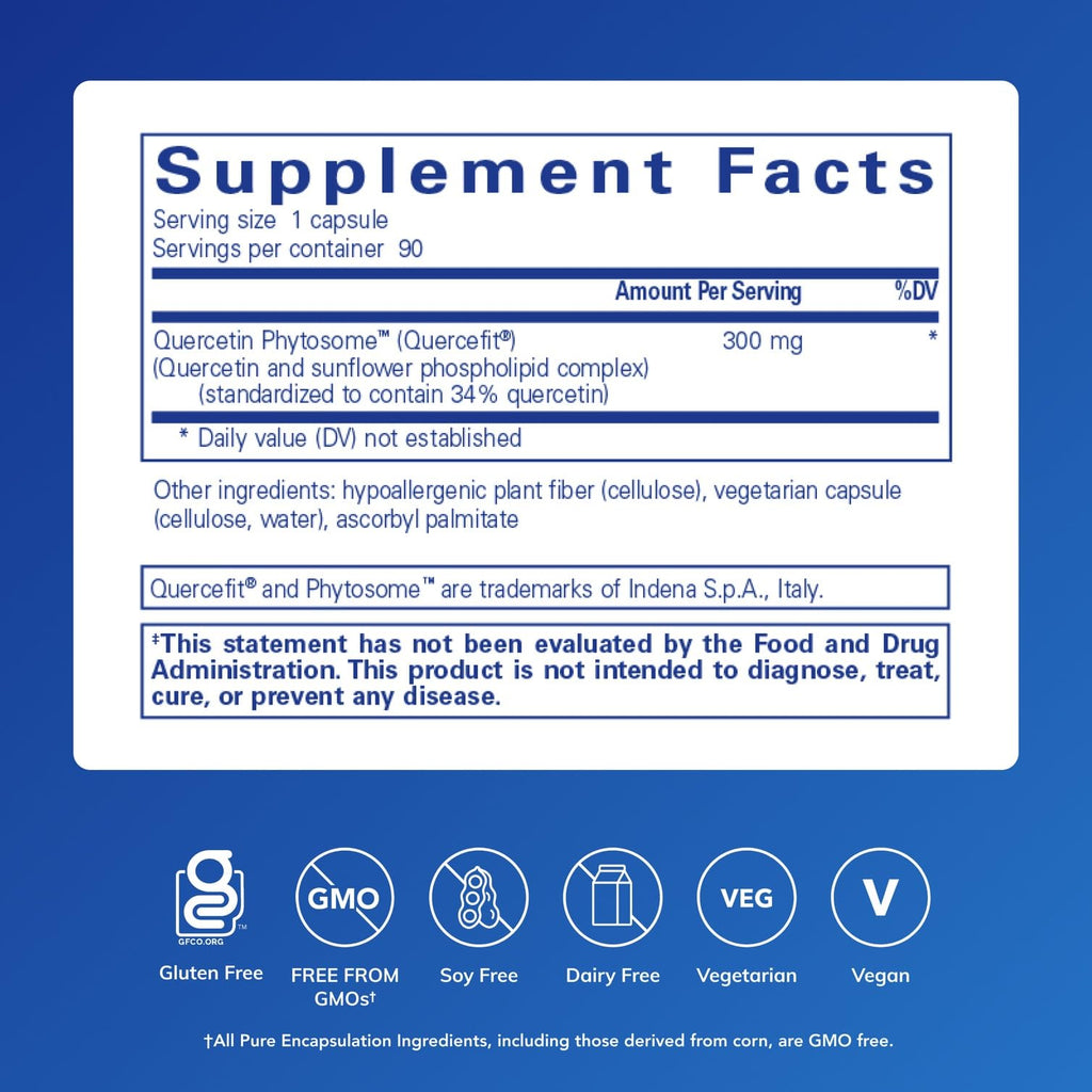 Pure Encapsulations Quercetin UltraSorb | Enhanced-Absorption Quercetin for Cellular, Immune, and Cardiovascular Support | 90 Capsules